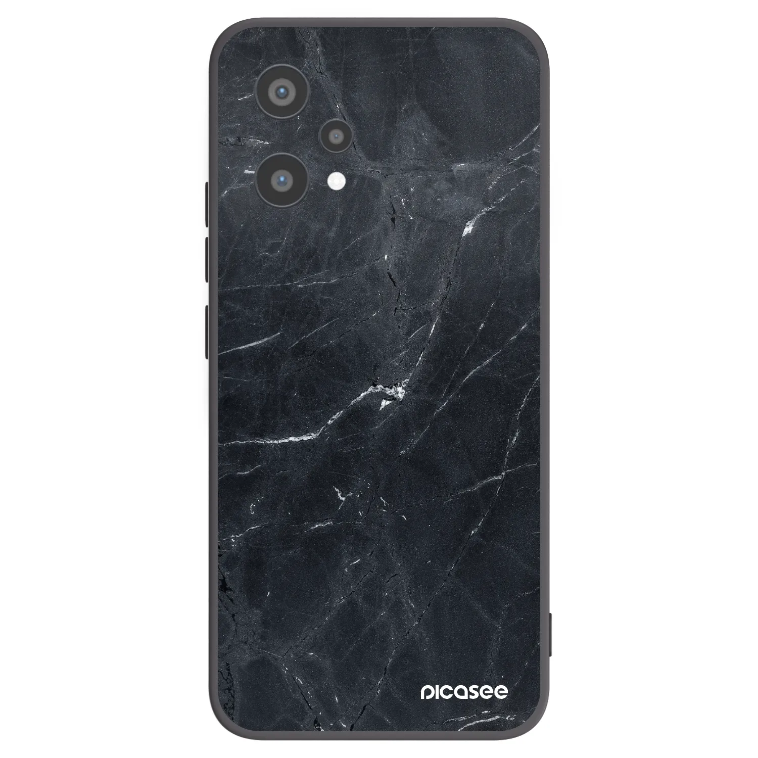Picasee crna silikonska maskica za Realme 9 Pro 5G - Black marble