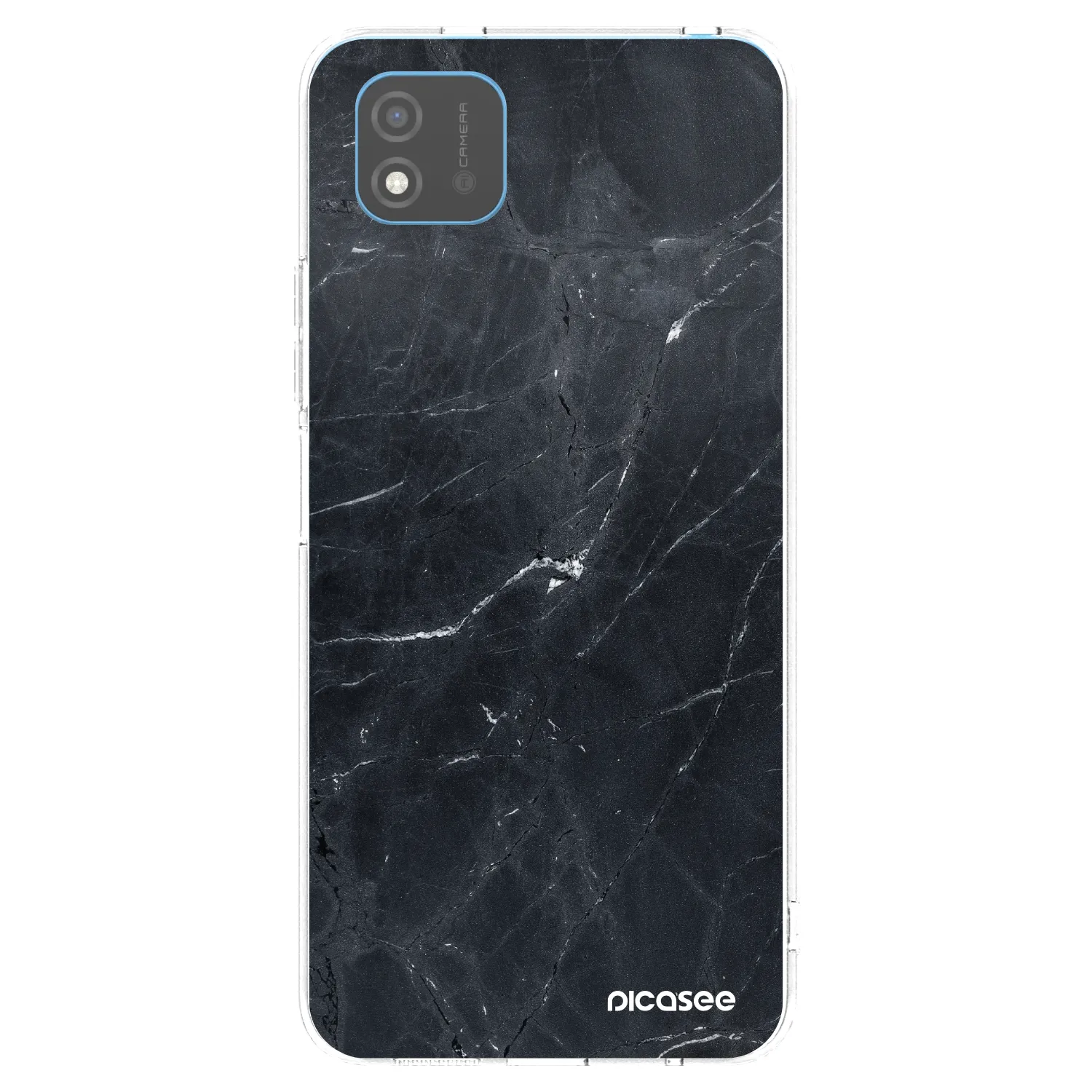 Picasee silikonska prozirna maskica za Realme C11 (2021) - Black marble
