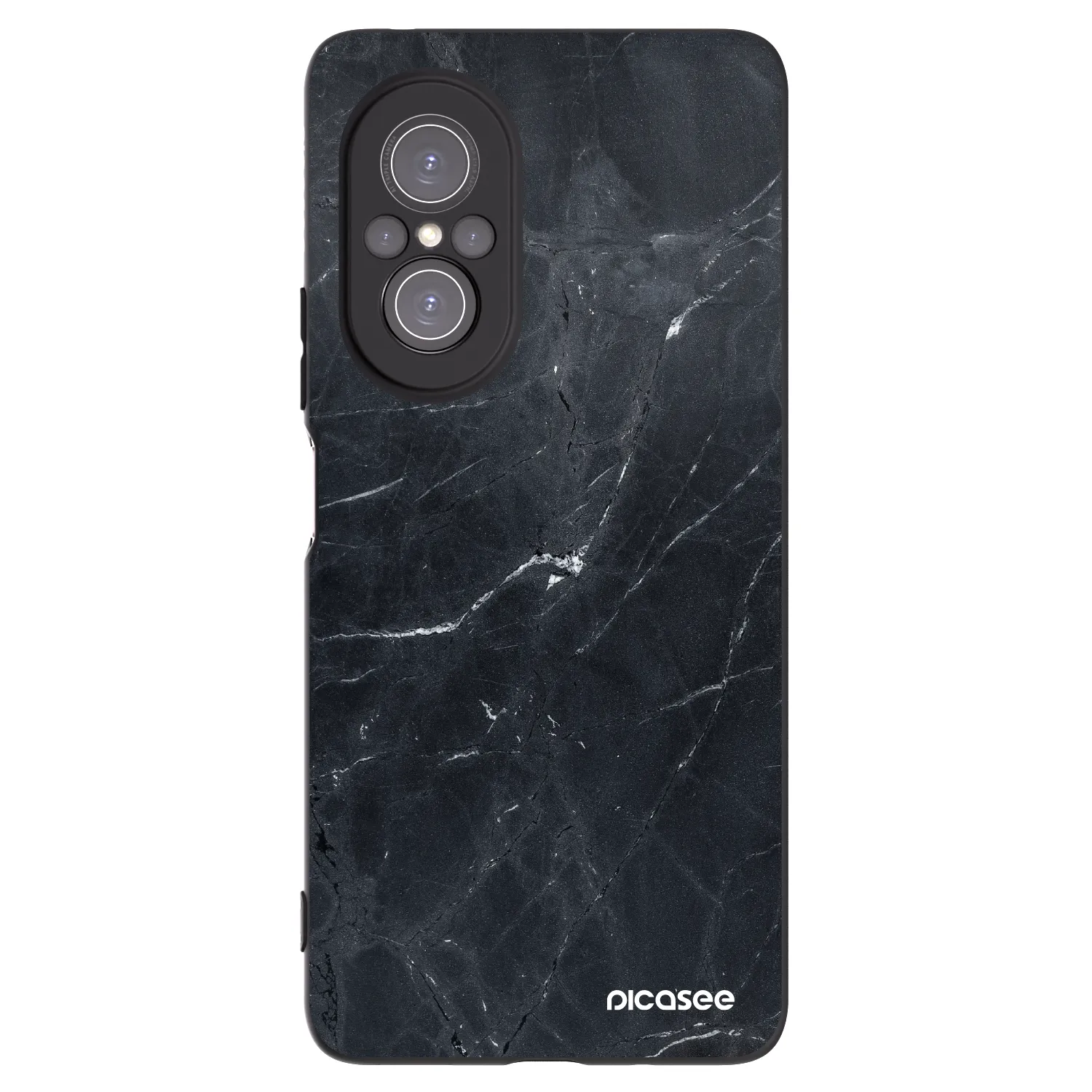 Picasee crna silikonska maskica za Huawei Nova 9 SE - Black marble