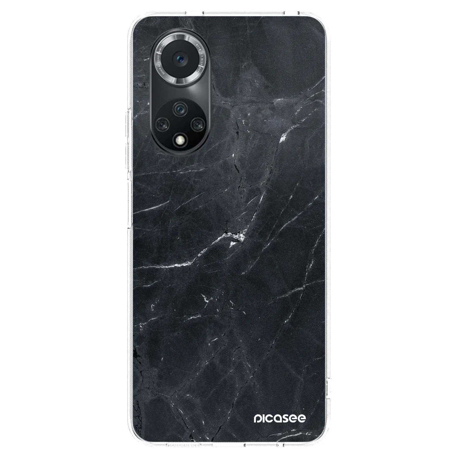 Picasee silikonska prozirna maskica za Huawei Nova 9 SE - Black marble