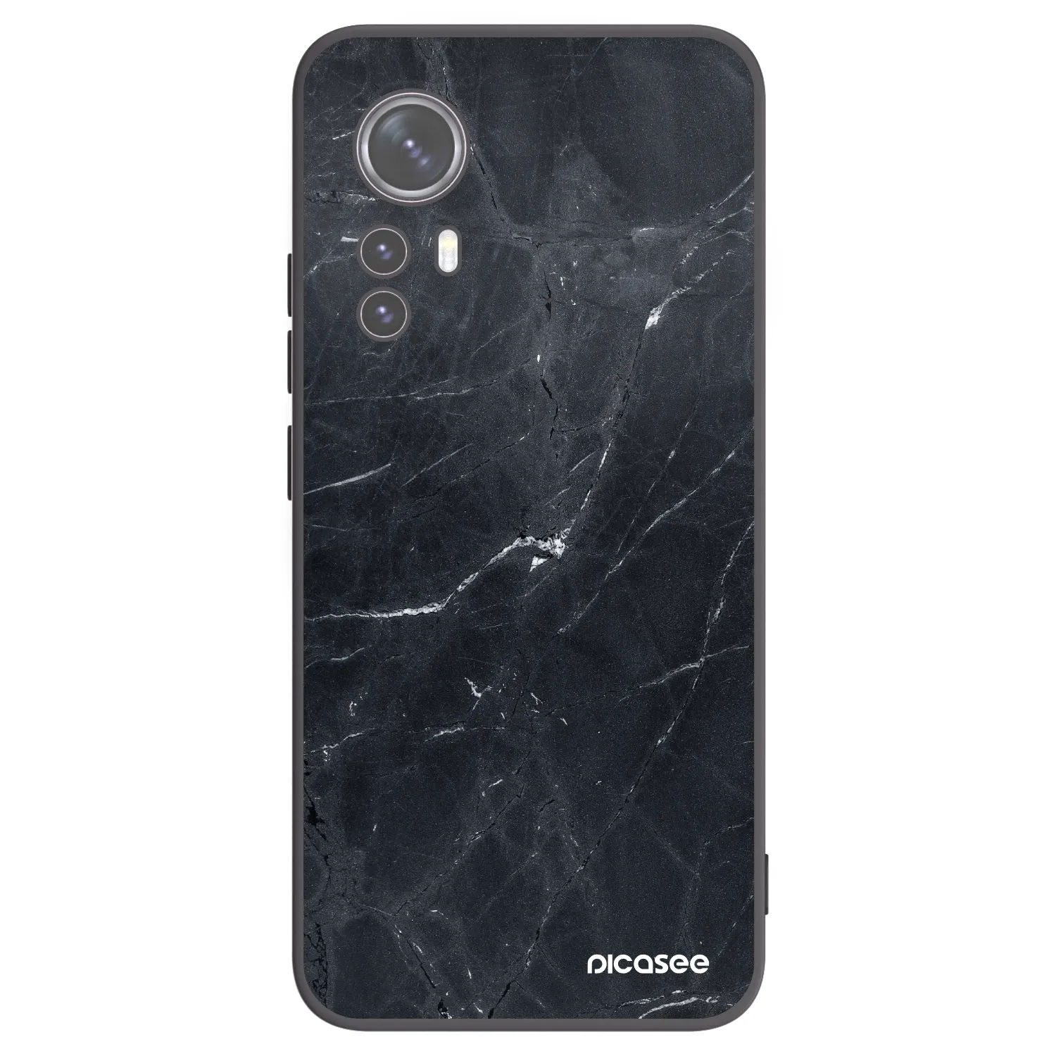 Picasee crna silikonska maskica za Xiaomi 12 - Black marble