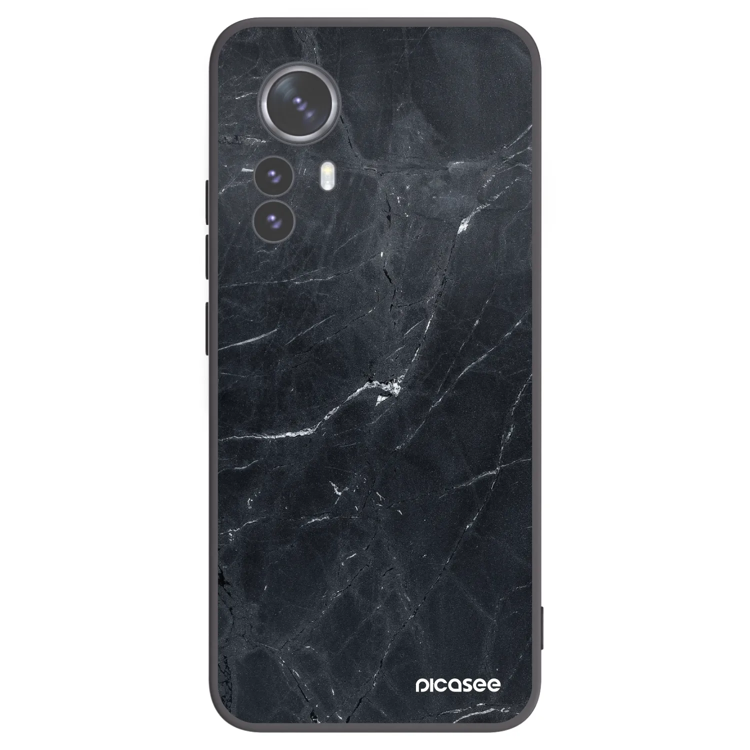 Picasee crna silikonska maskica za Xiaomi 12 Pro - Black marble