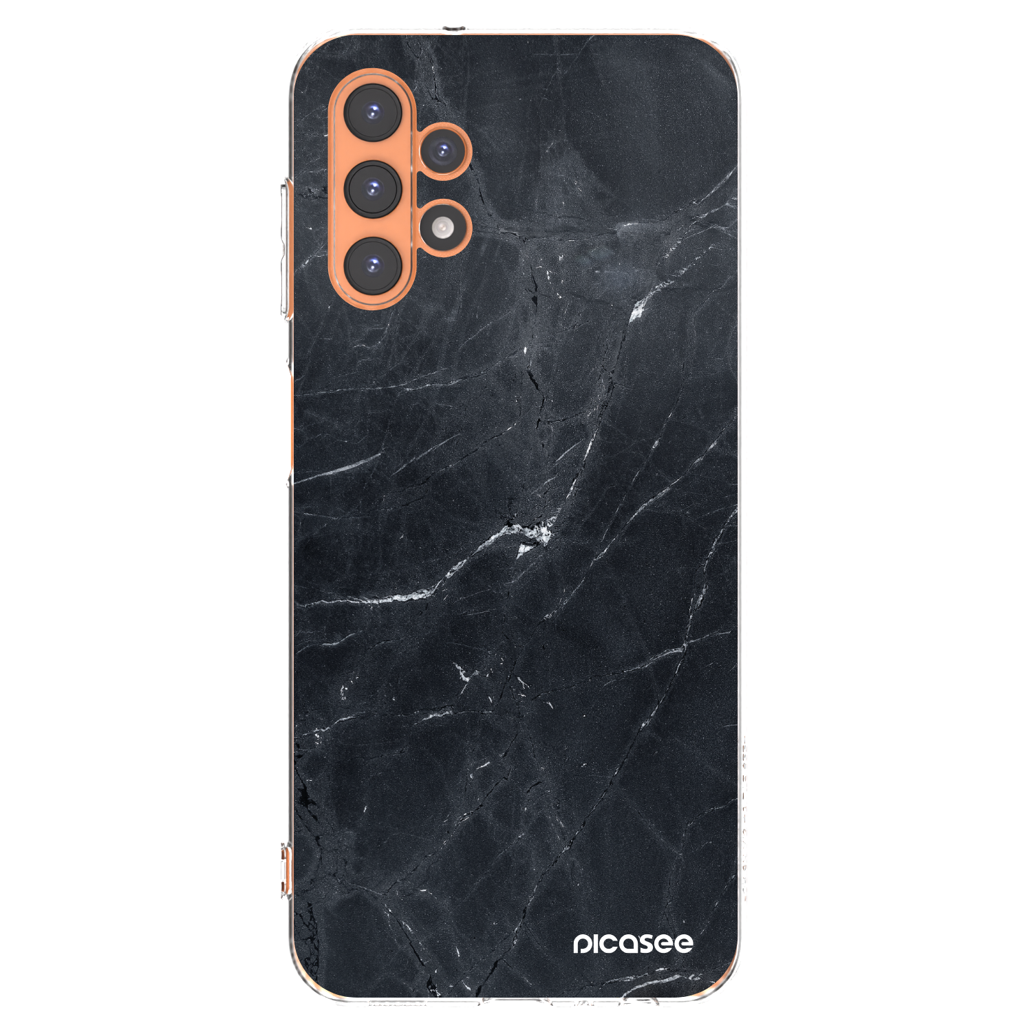 Picasee silikonska prozirna maskica za Samsung Galaxy A13 4G A135 - Black marble