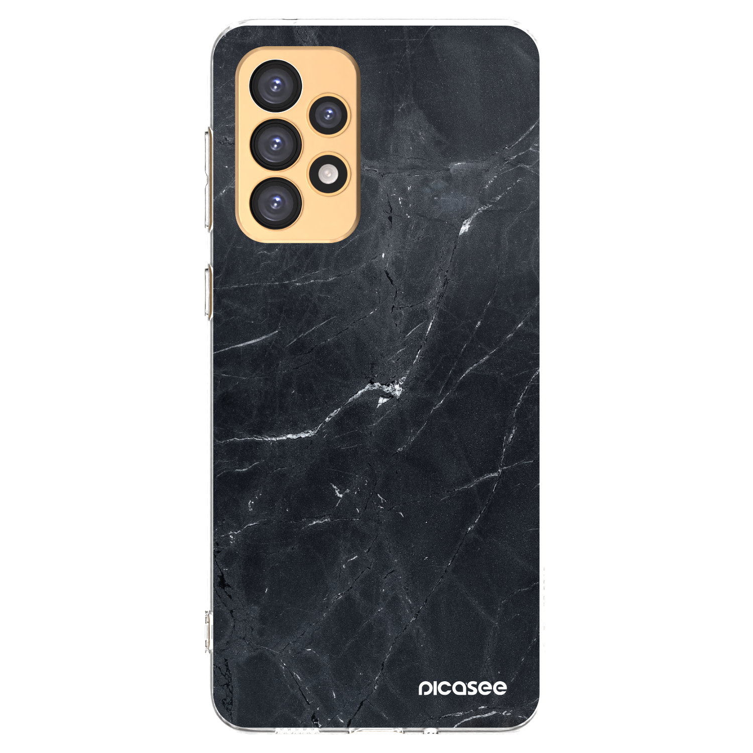Picasee silikonska prozirna maskica za Samsung Galaxy A33 5G A336 - Black marble