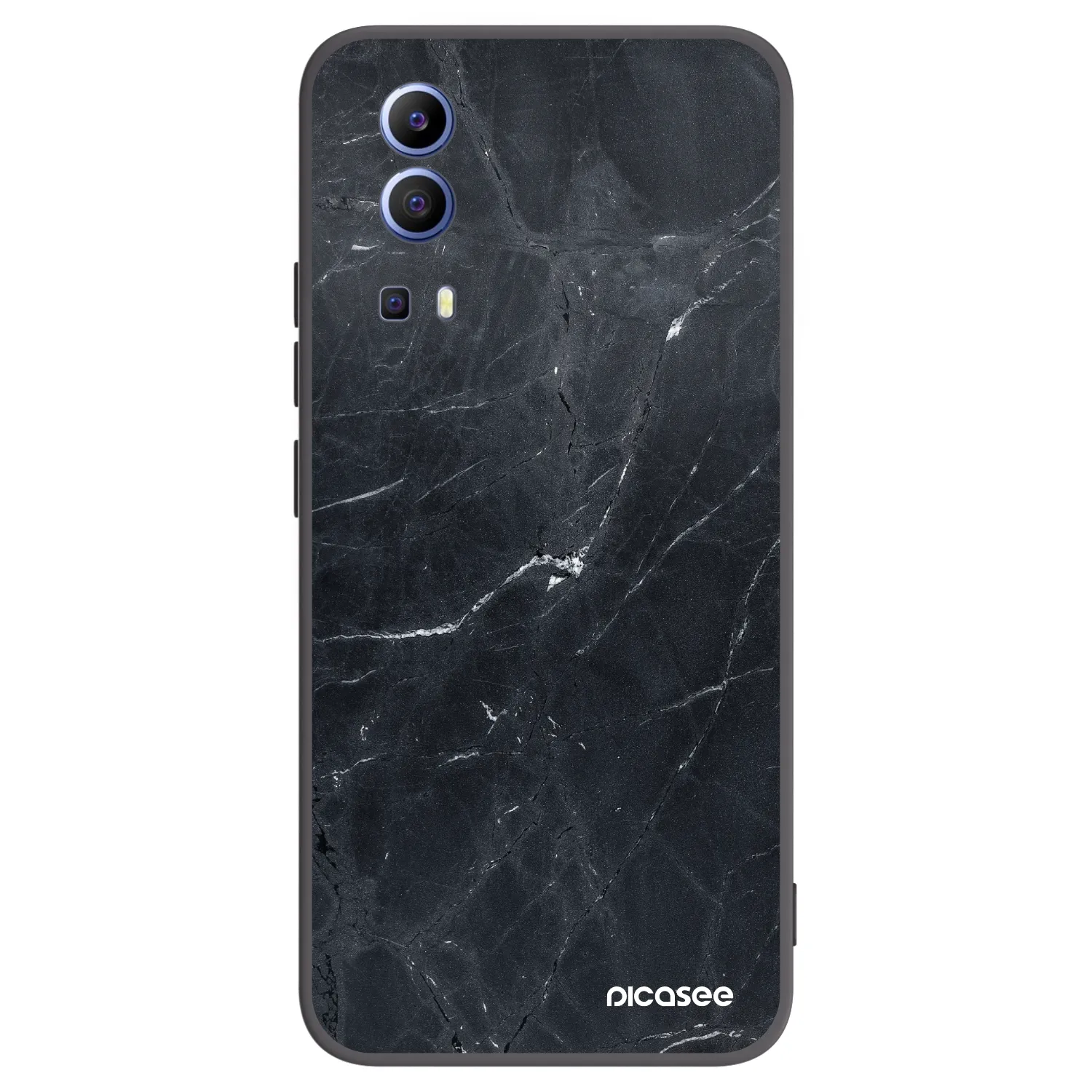 Picasee crna silikonska maskica za Vivo Y52 5G - Black marble