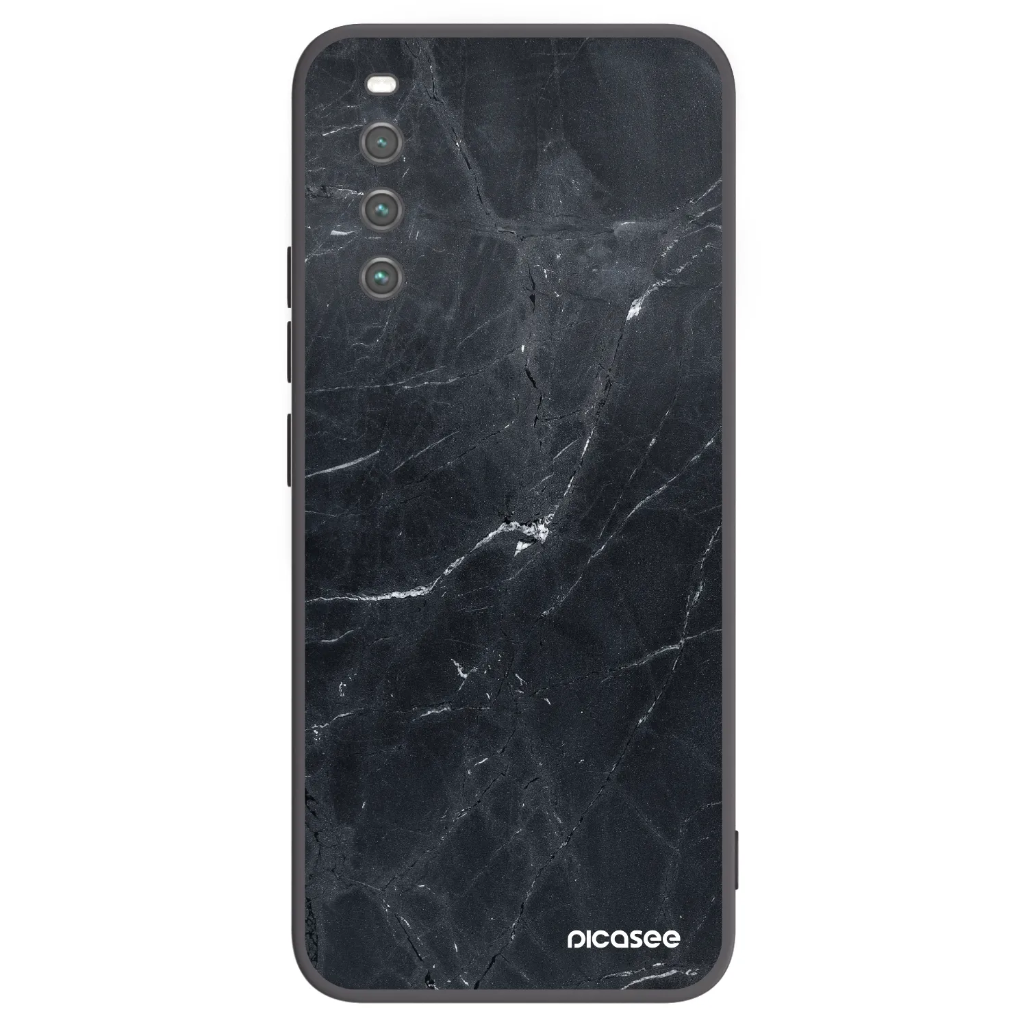 Picasee crna silikonska maskica za Sony Xperia 10 IV 5G - Black marble