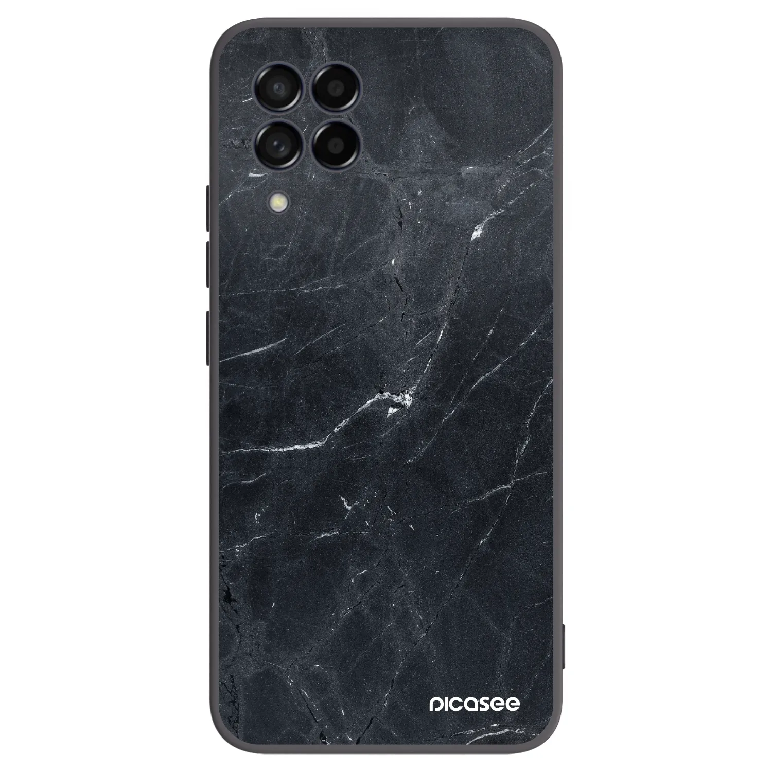 Picasee crna silikonska maskica za Samsung Galaxy M53 5G - Black marble