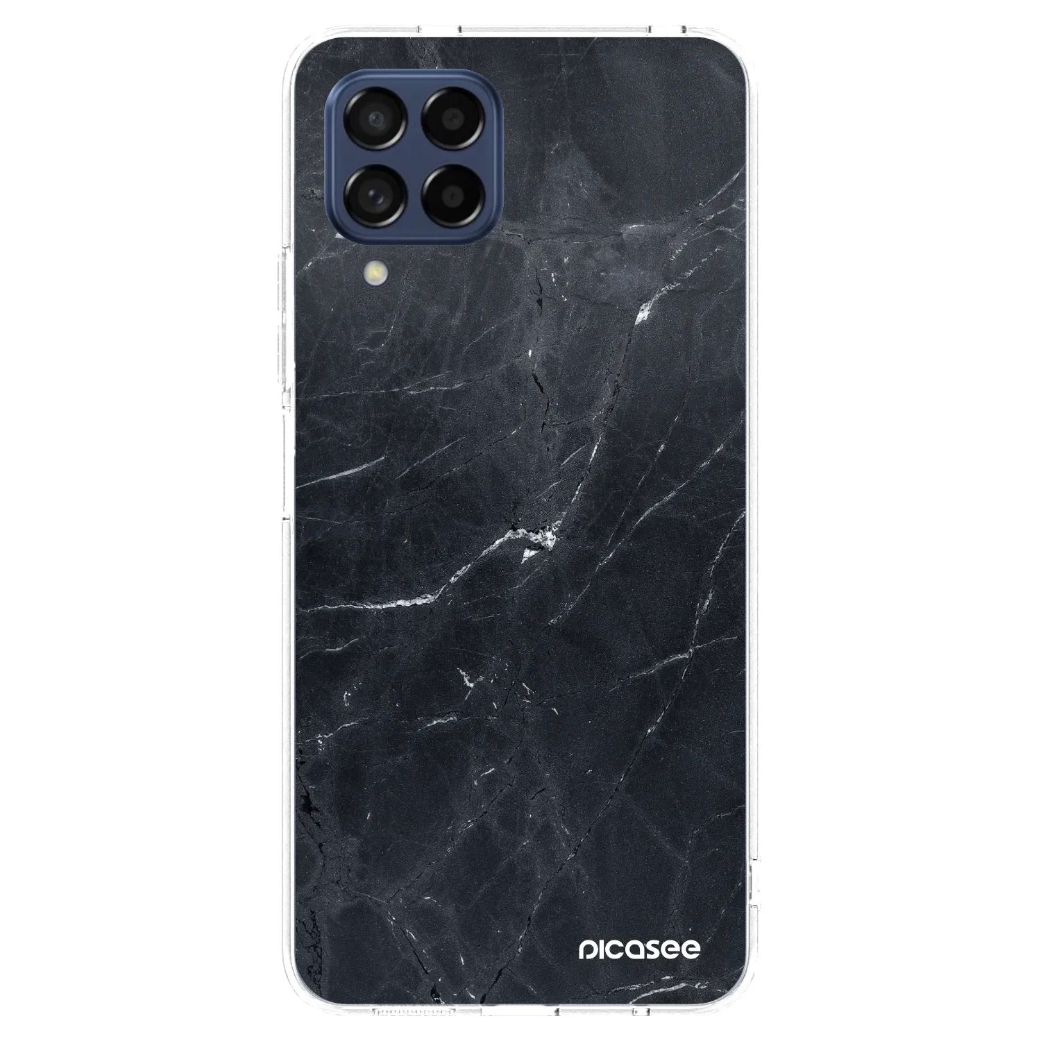 Picasee silikonska prozirna maskica za Samsung Galaxy M53 5G - Black marble