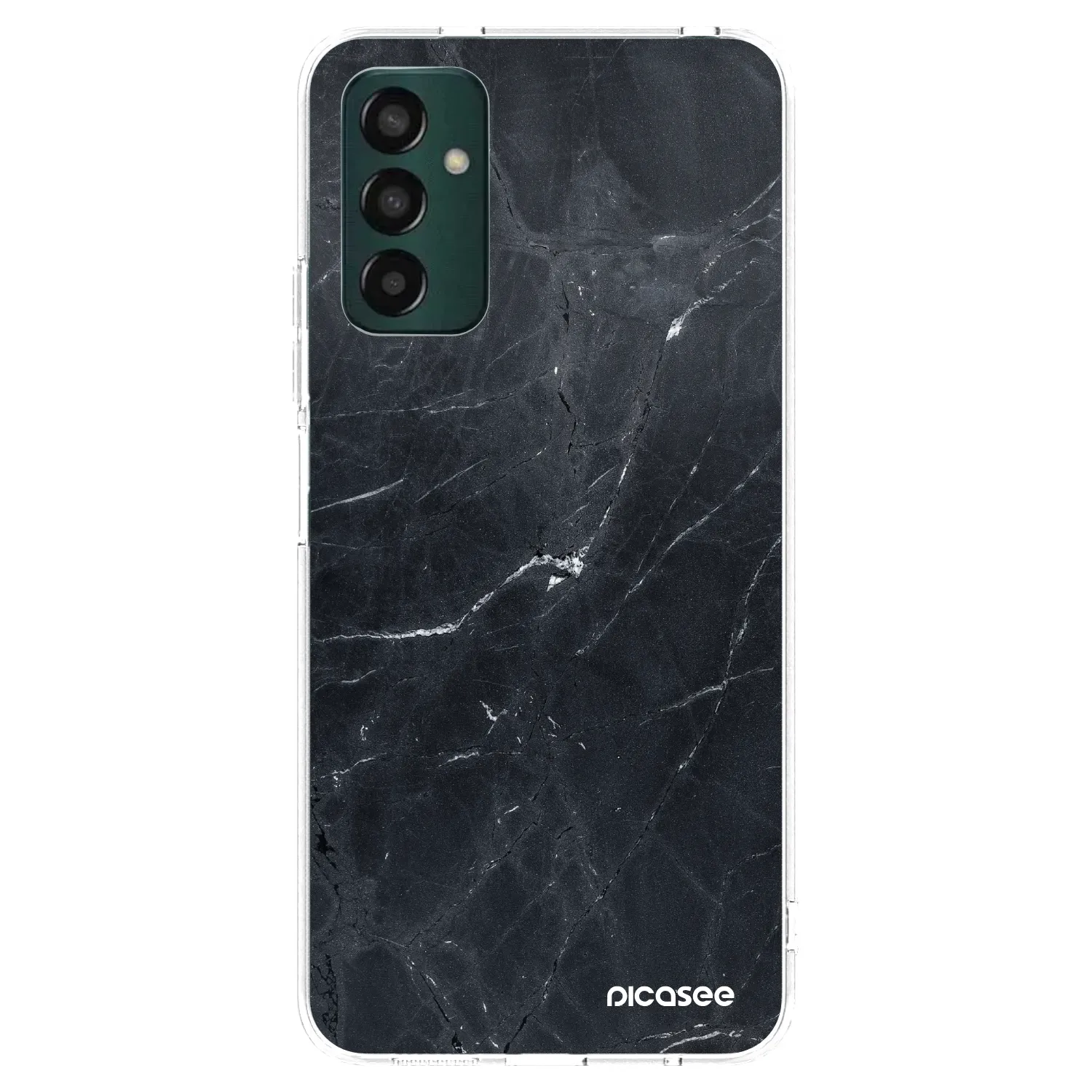 Picasee silikonska prozirna maskica za Samsung Galaxy M13 M135F - Black marble