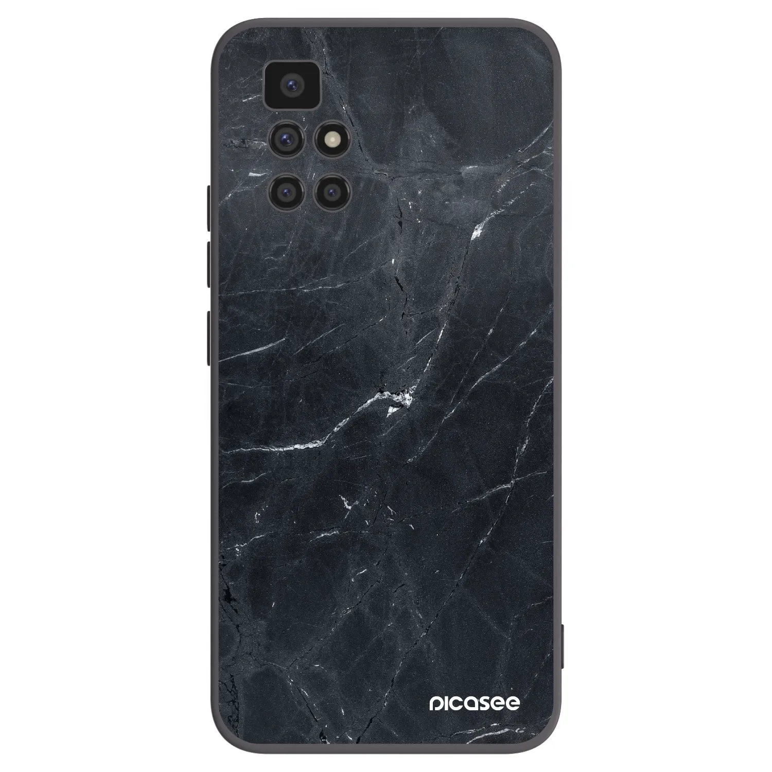 Picasee crna silikonska maskica za Xiaomi Redmi 10 (2022) - Black marble
