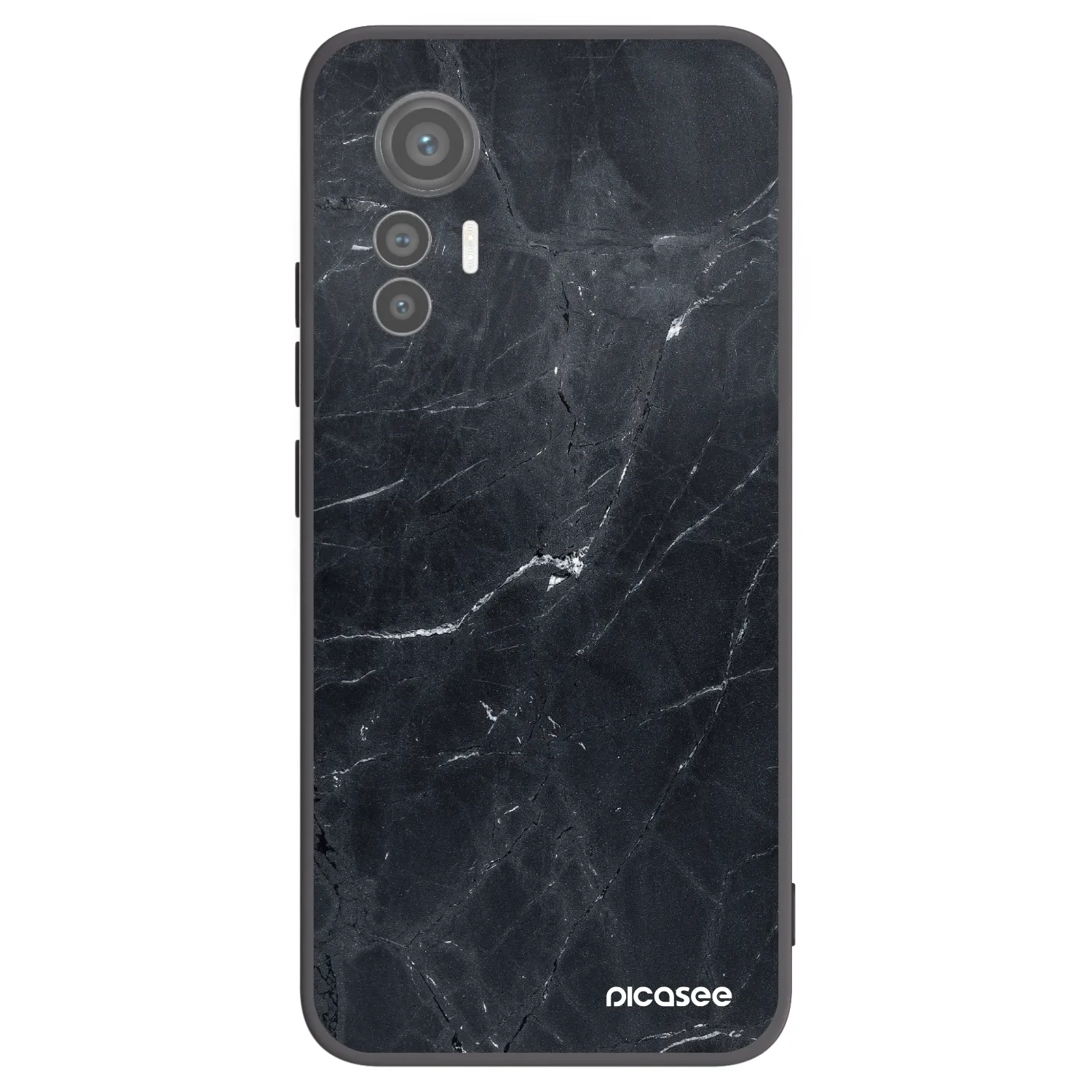 Picasee crna silikonska maskica za Xiaomi 12 Lite - Black marble