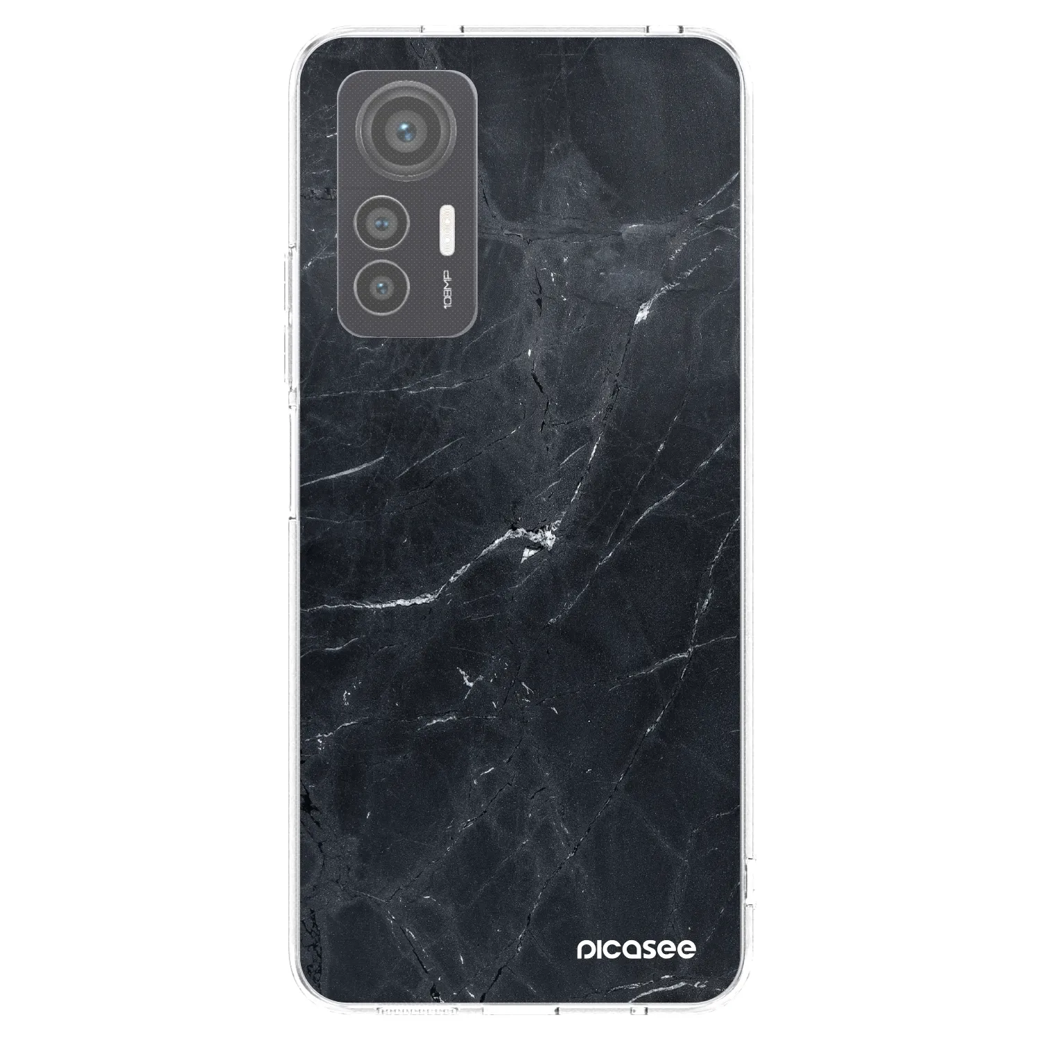 Picasee silikonska prozirna maskica za Xiaomi 12 Lite - Black marble