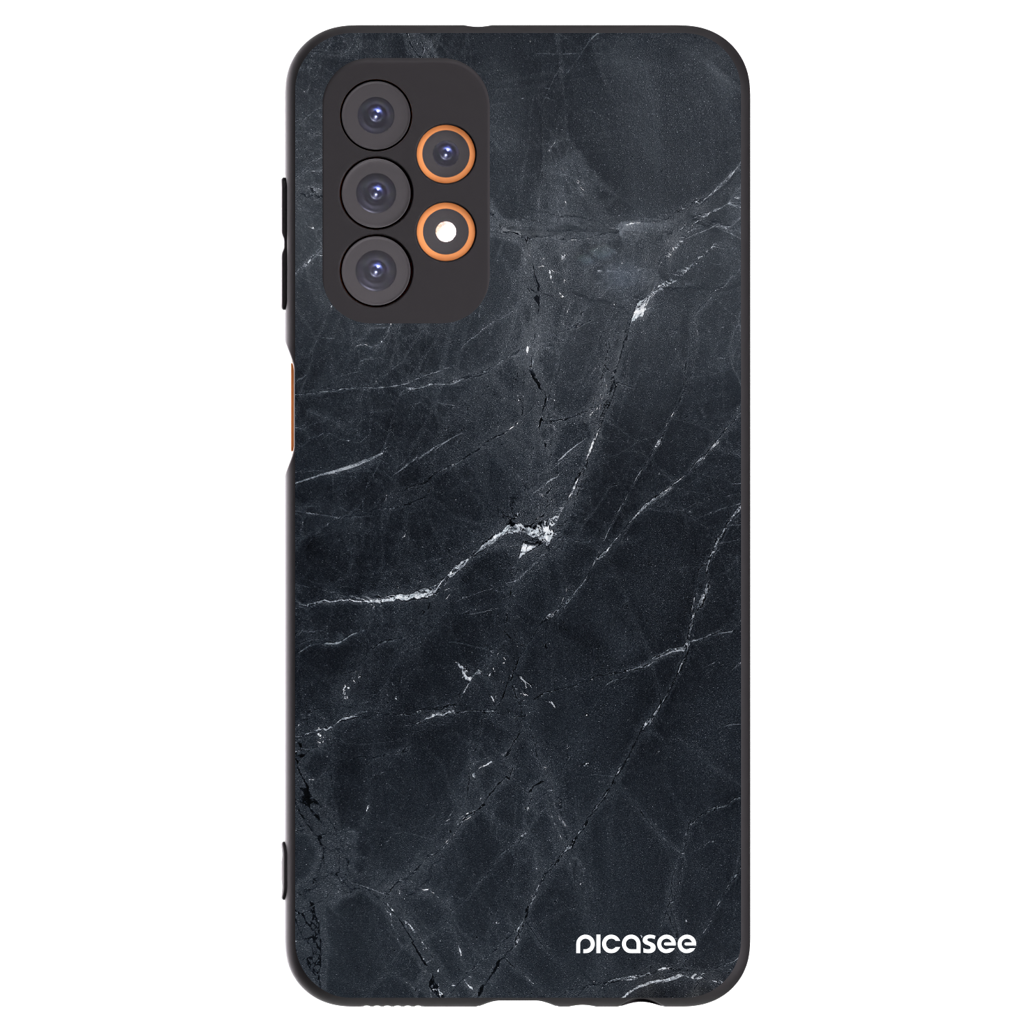 Picasee crna silikonska maskica za Samsung Galaxy A23 A236B 5G - Black marble