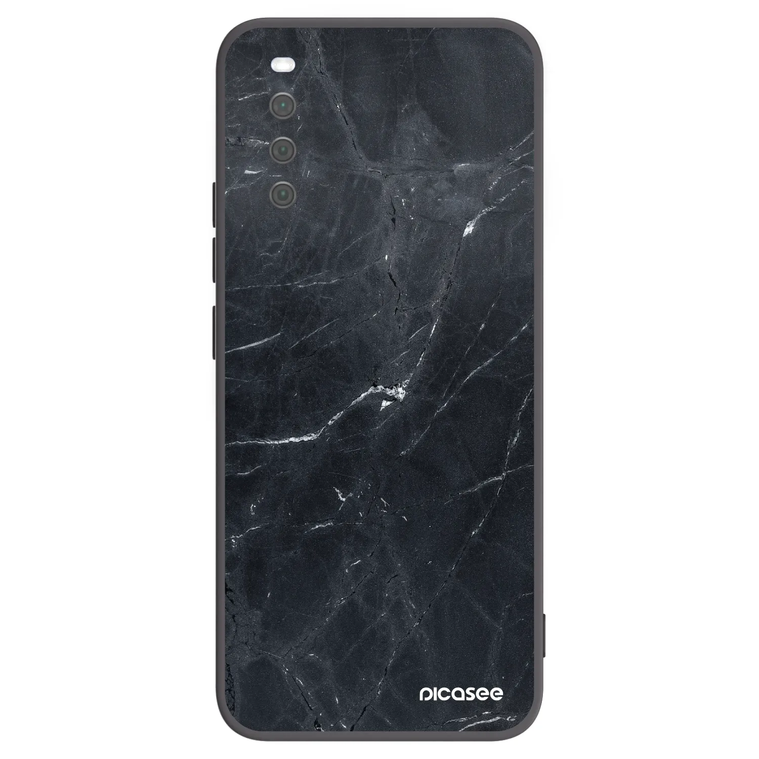 Picasee crna silikonska maskica za Sony Xperia 10 III - Black marble