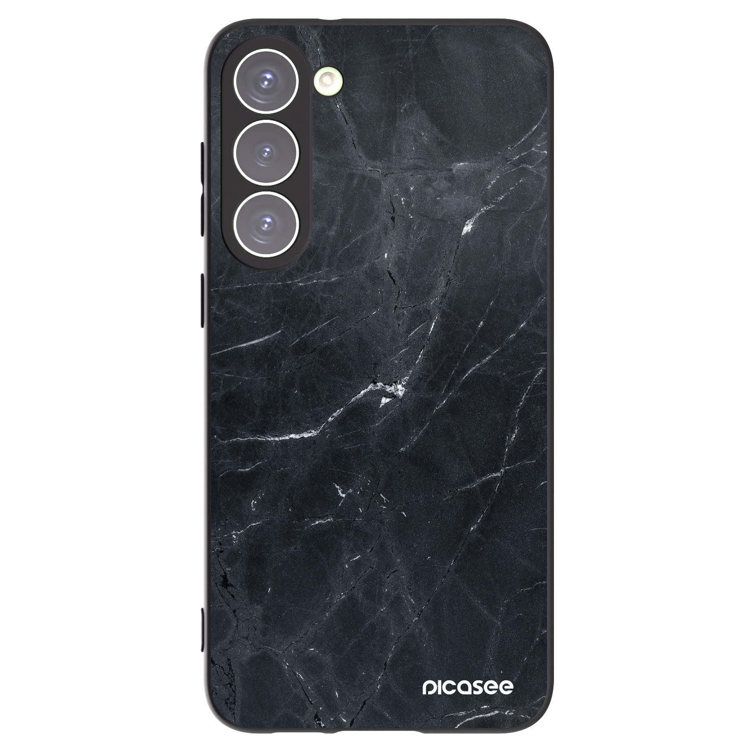 Picasee crna silikonska maskica za Samsung Galaxy S23+ 5G - Black marble