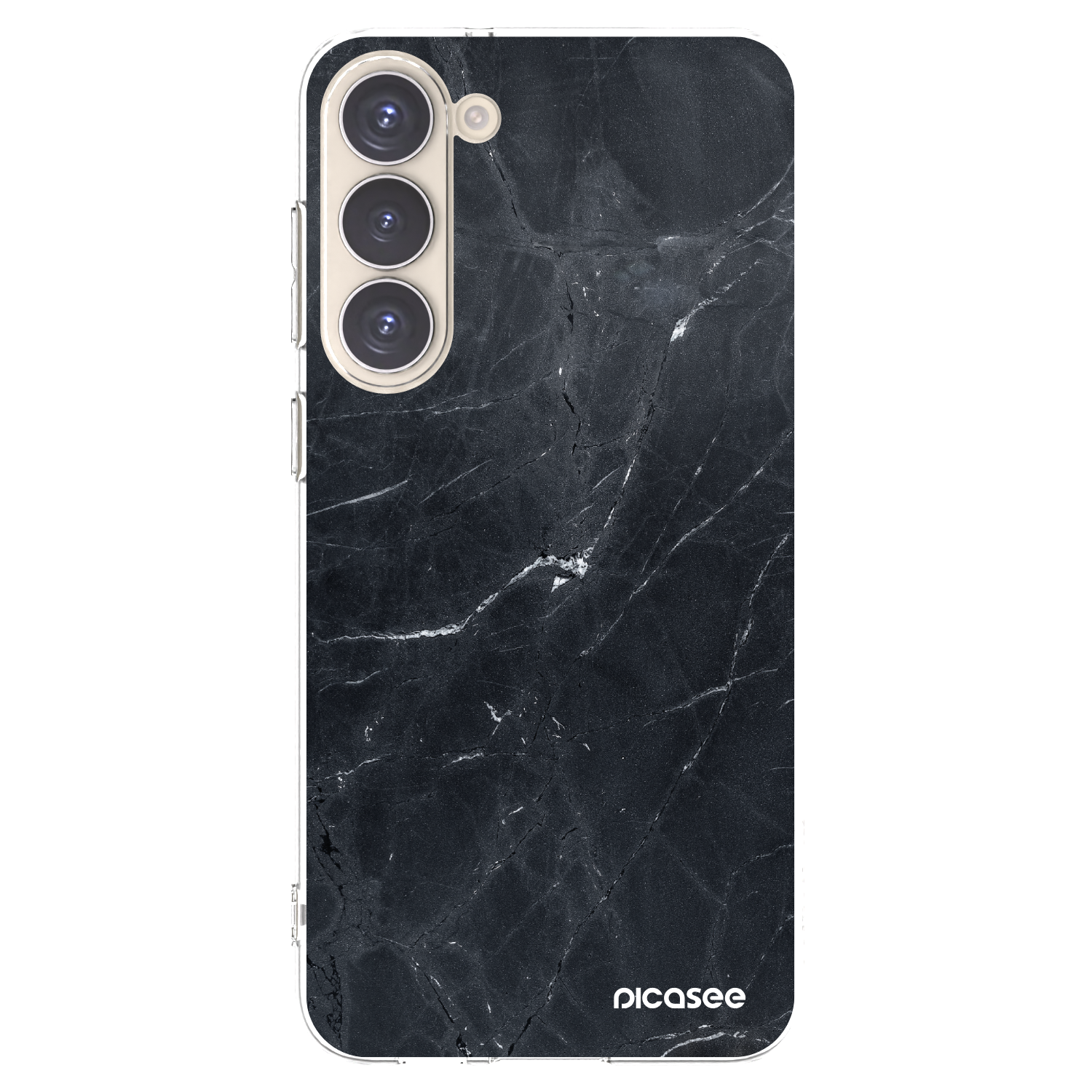Picasee silikonska prozirna maskica za Samsung Galaxy S23+ 5G - Black marble