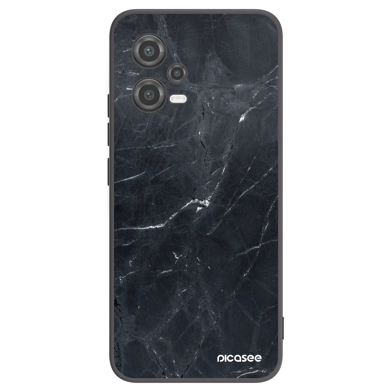 Picasee crna silikonska maskica za Xiaomi Poco X5 - Black marble