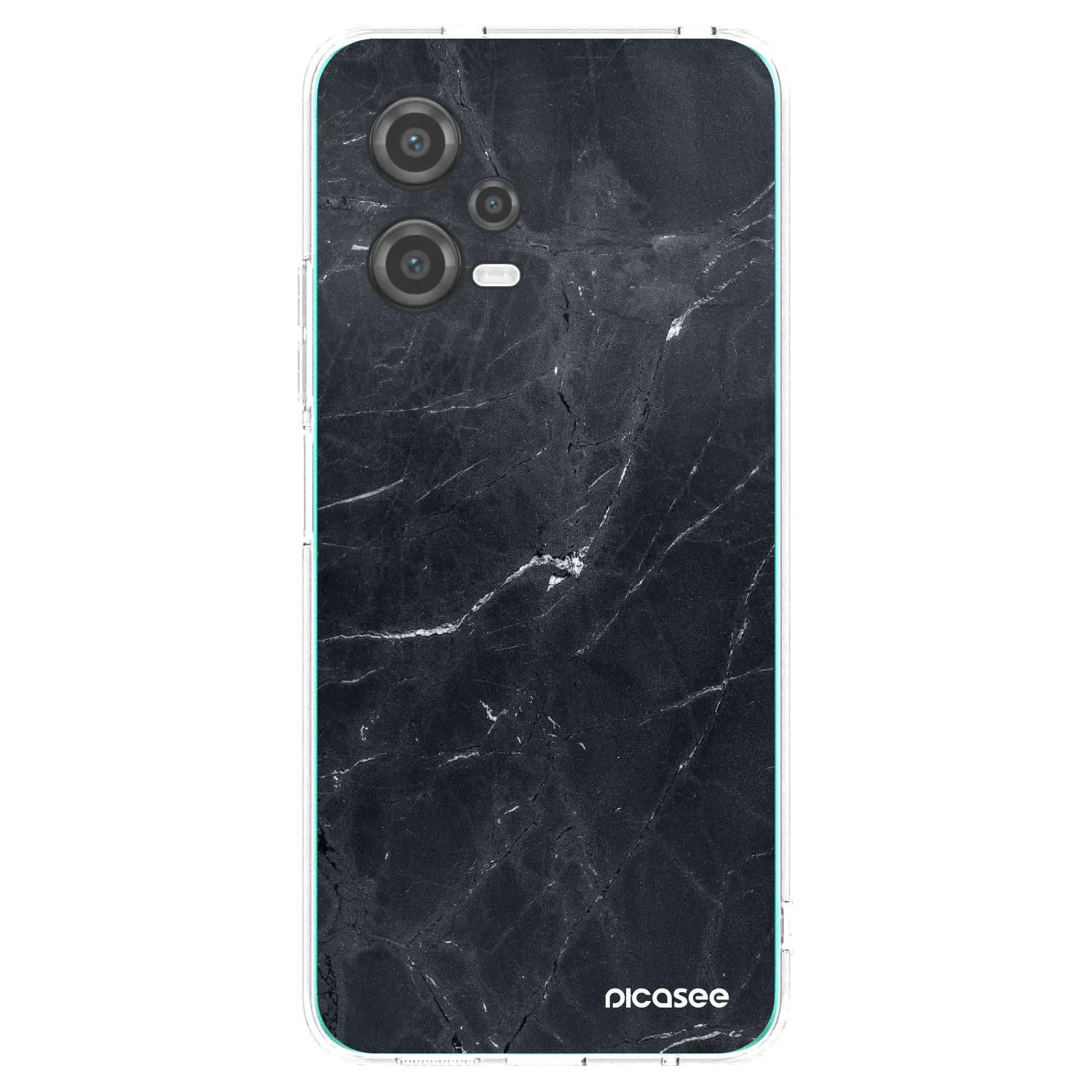 Picasee silikonska prozirna maskica za Xiaomi Poco X5 - Black marble