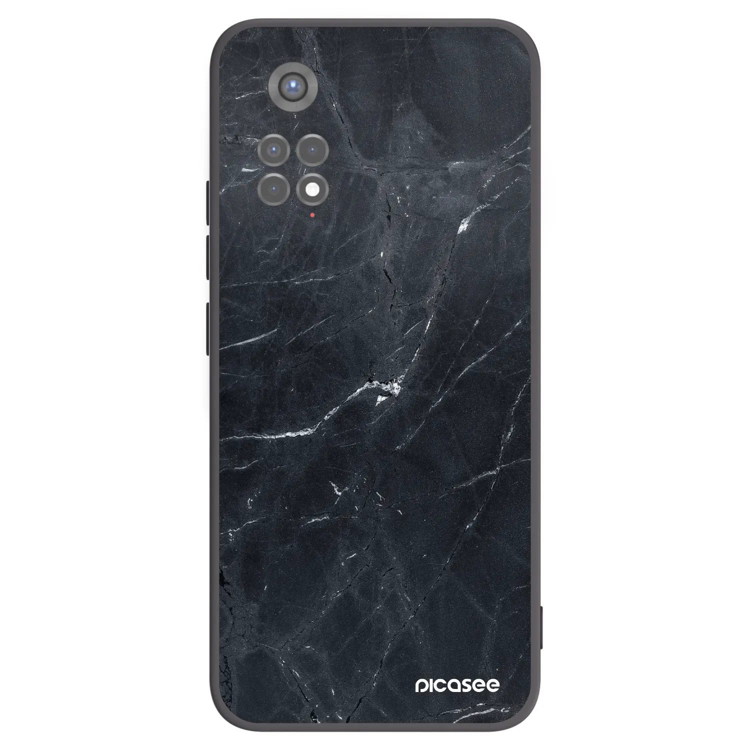 Picasee crna silikonska maskica za Xiaomi Redmi Note 11S 5G - Black marble