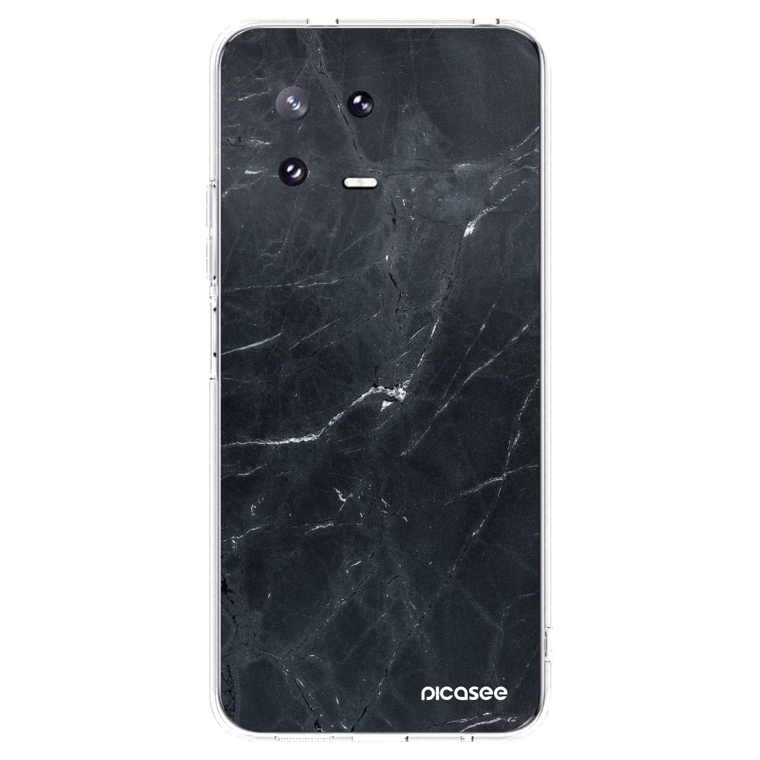 Picasee silikonska prozirna maskica za Xiaomi 13 Pro - Black marble