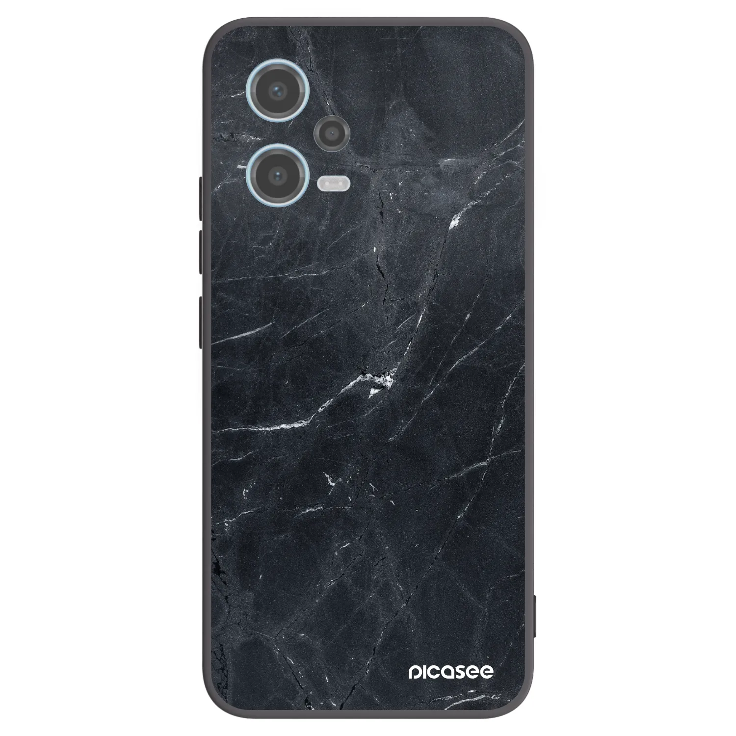 Picasee crna silikonska maskica za Xiaomi Redmi Note 12 5G - Black marble