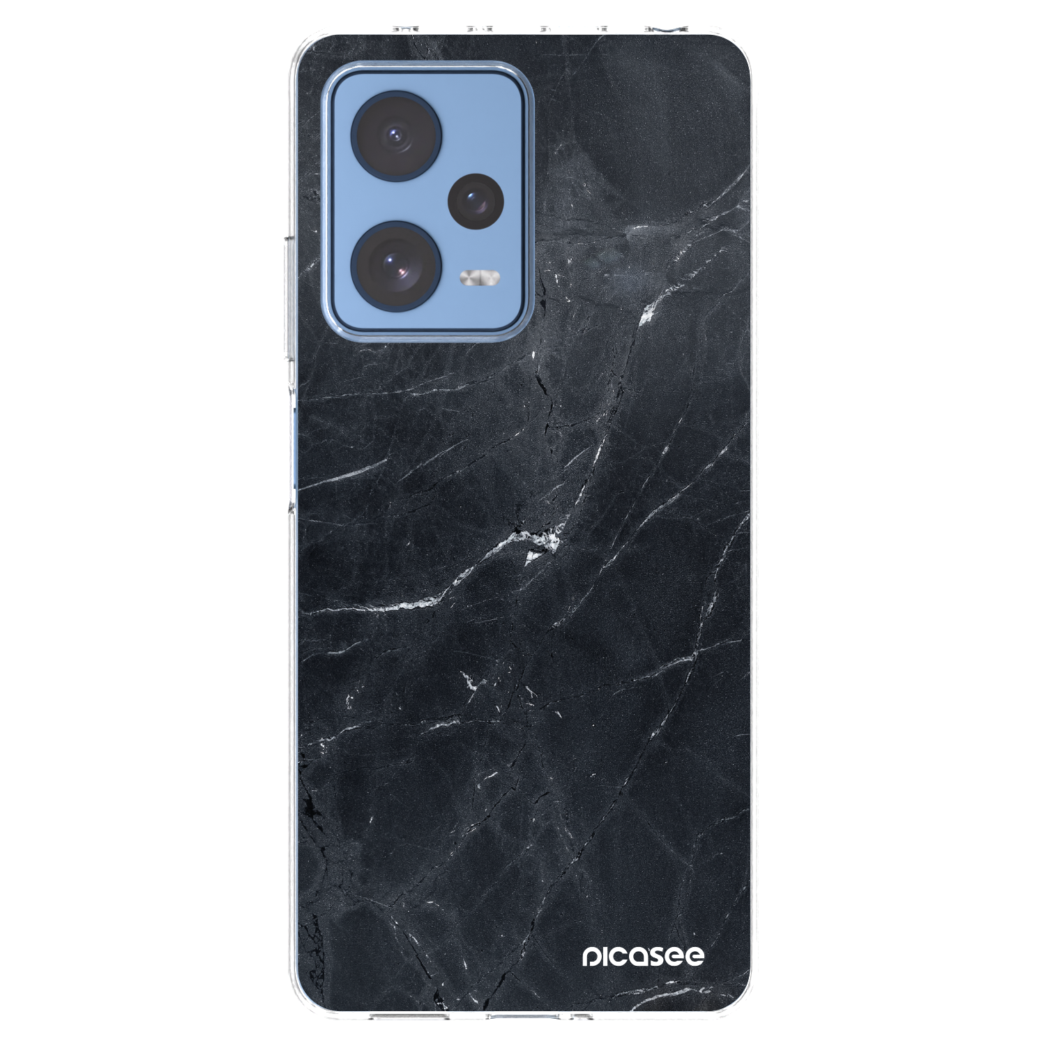 Picasee silikonska prozirna maskica za Xiaomi Redmi Note 12 Pro 5G - Black marble