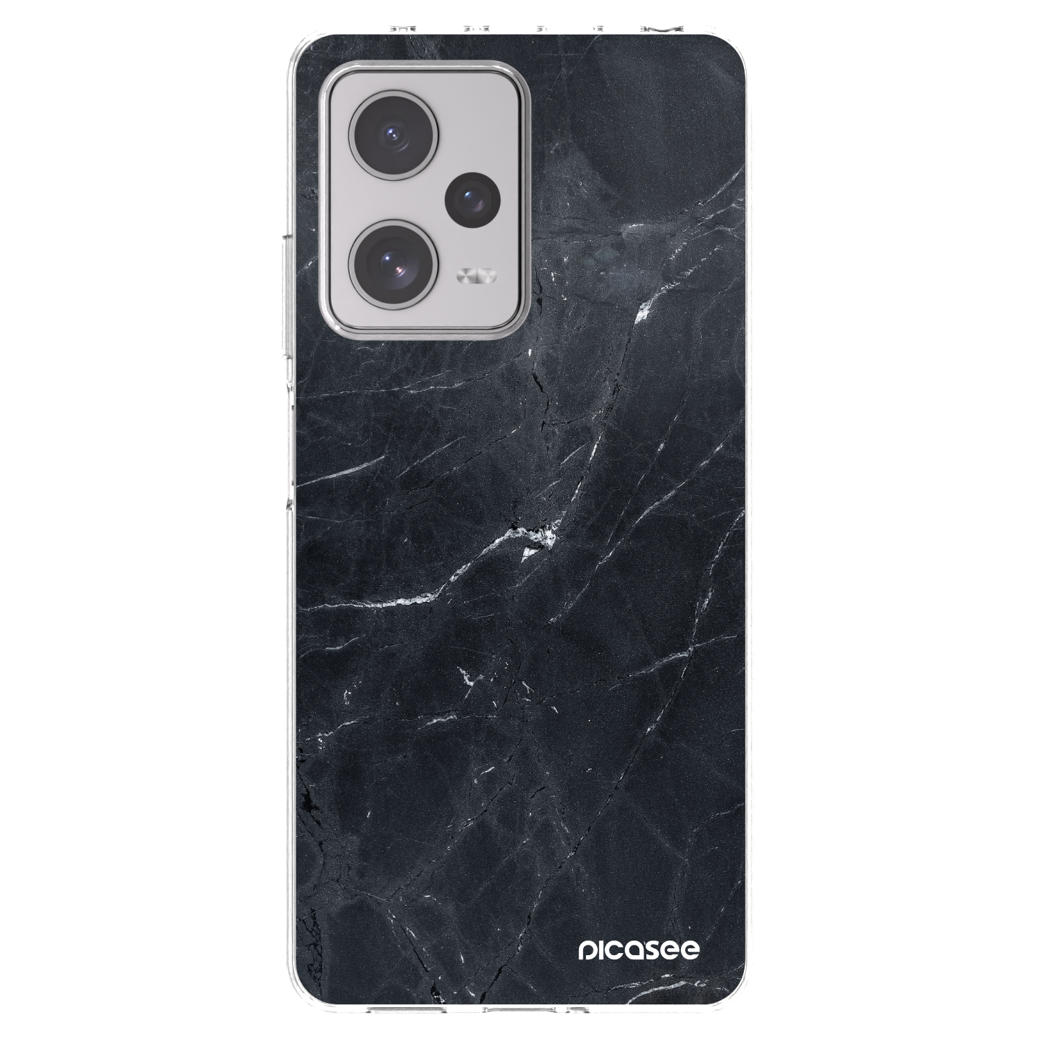 Picasee silikonska prozirna maskica za Xiaomi Redmi Note 12 Pro+ 5G - Black marble