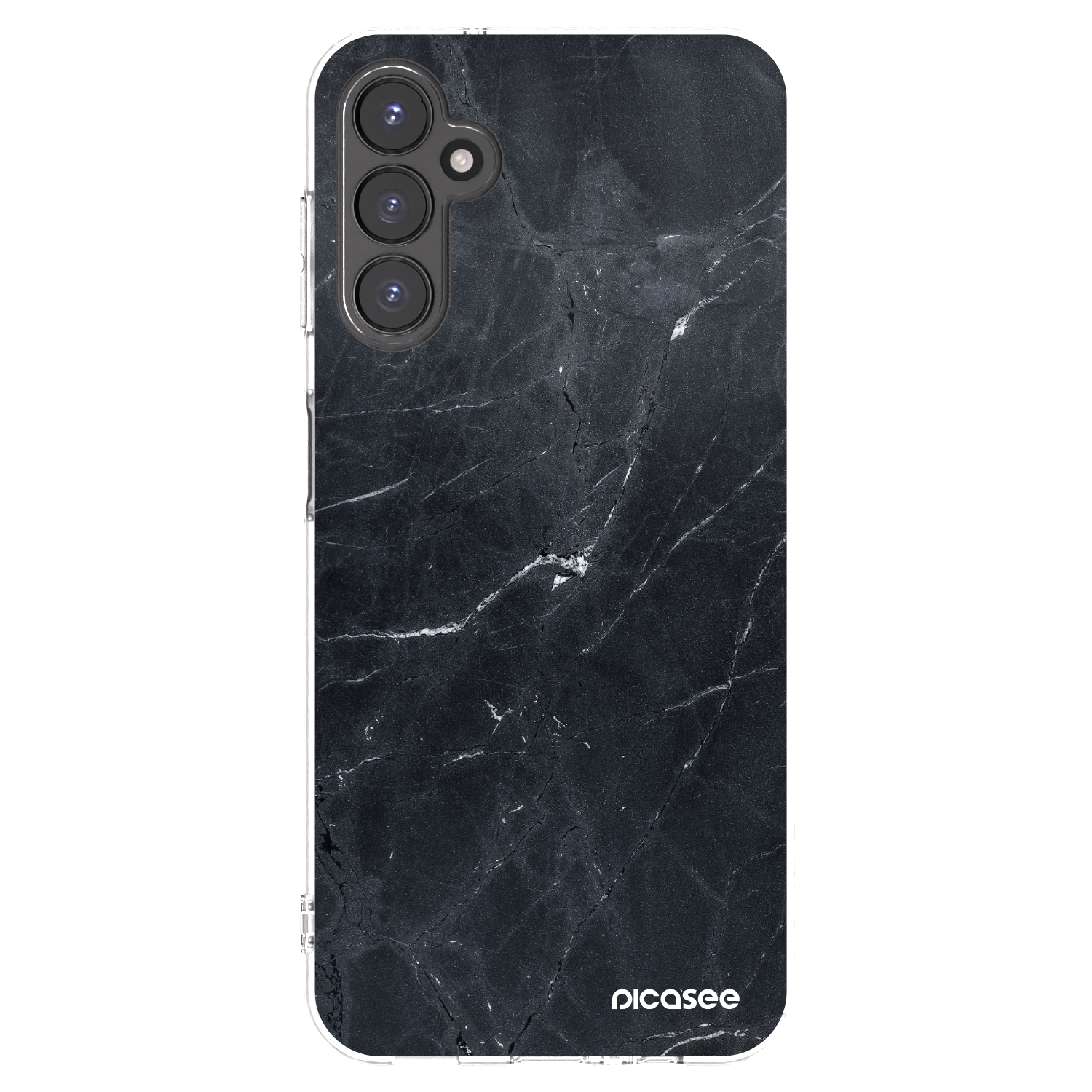 Picasee silikonska prozirna maskica za Samsung Galaxy A14 5G A146P - Black marble