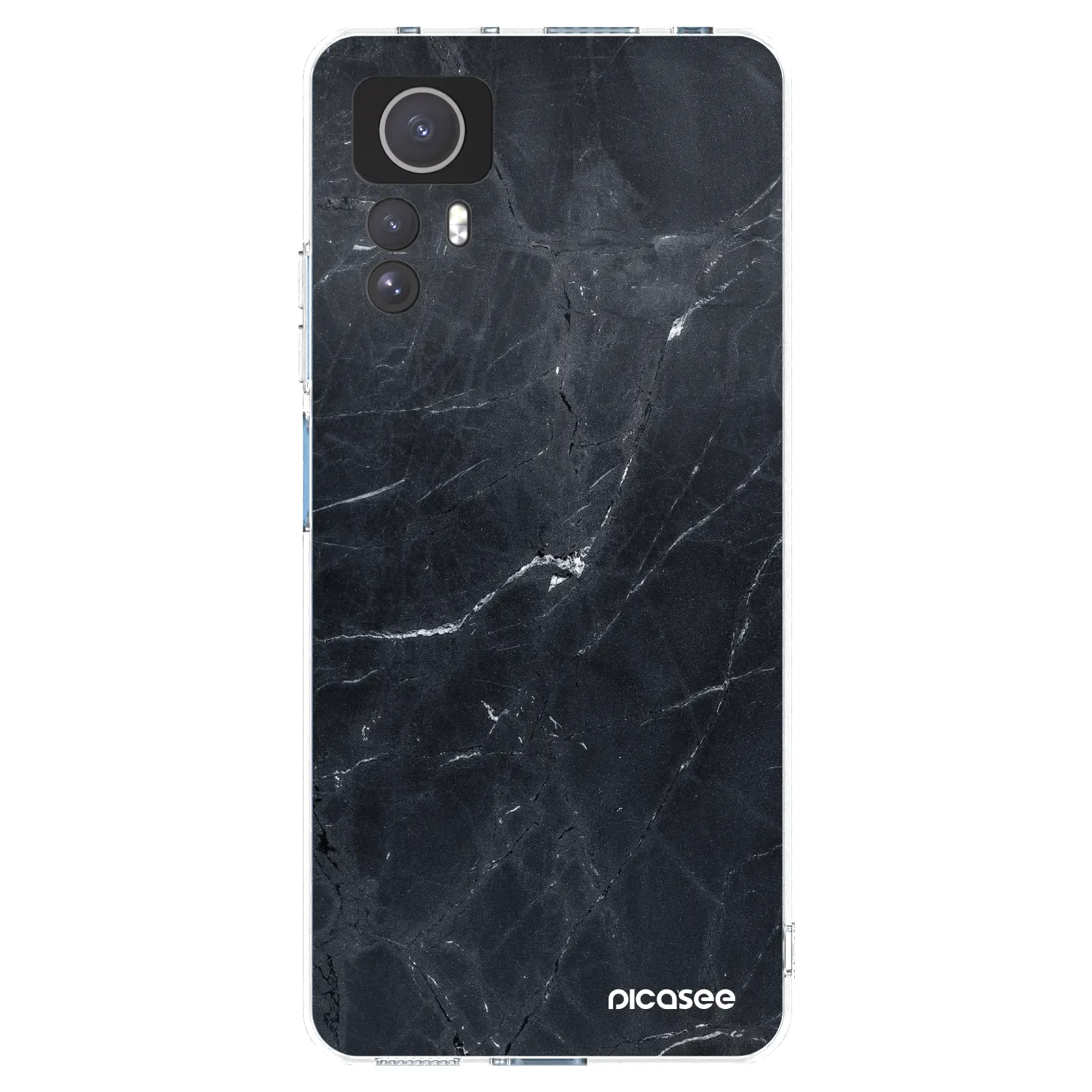 Picasee silikonska prozirna maskica za Xiaomi Redmi Note 12S - Black marble