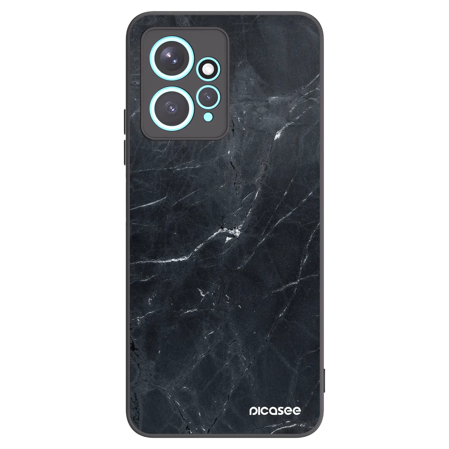 Picasee crna silikonska maskica za Xiaomi Redmi Note 12 4G - Black marble