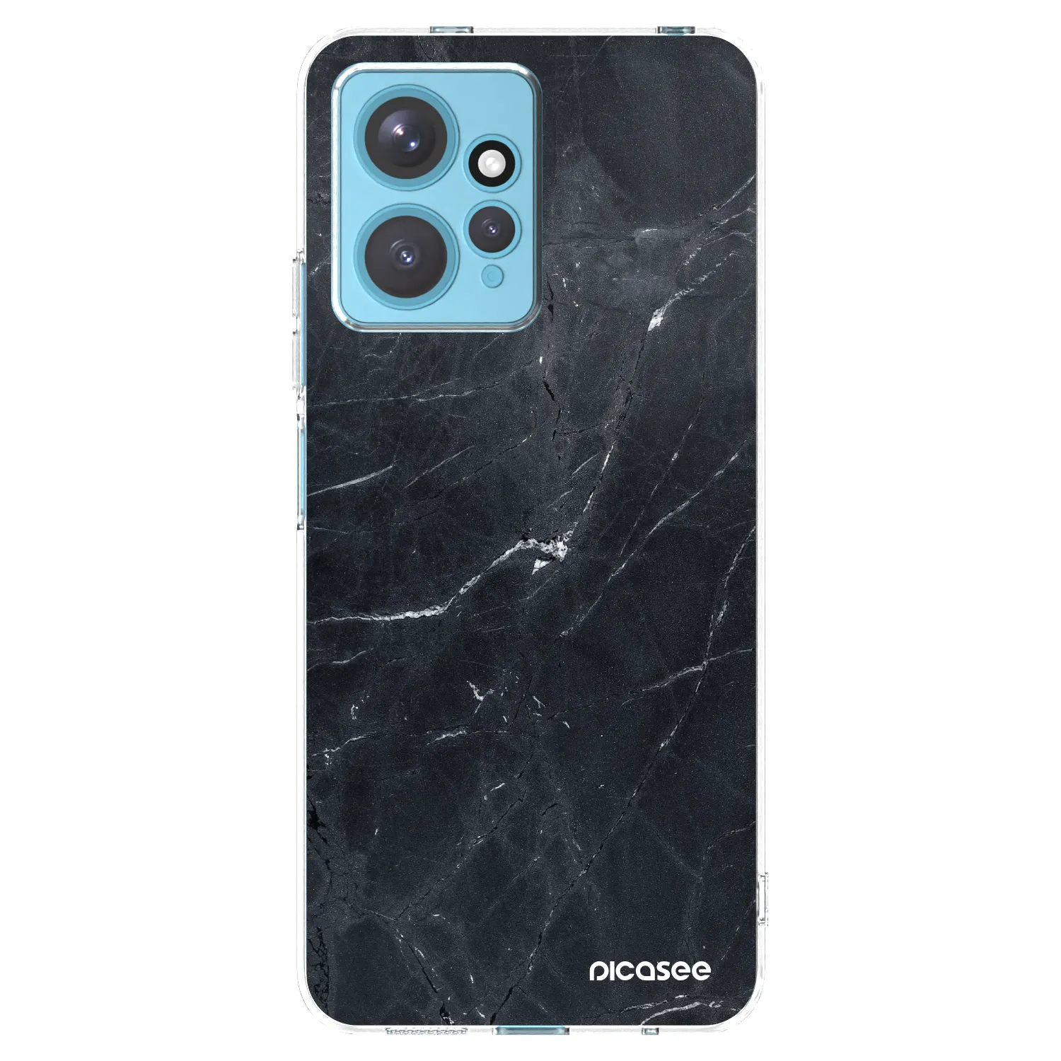 Picasee silikonska prozirna maskica za Xiaomi Redmi Note 12 4G - Black marble