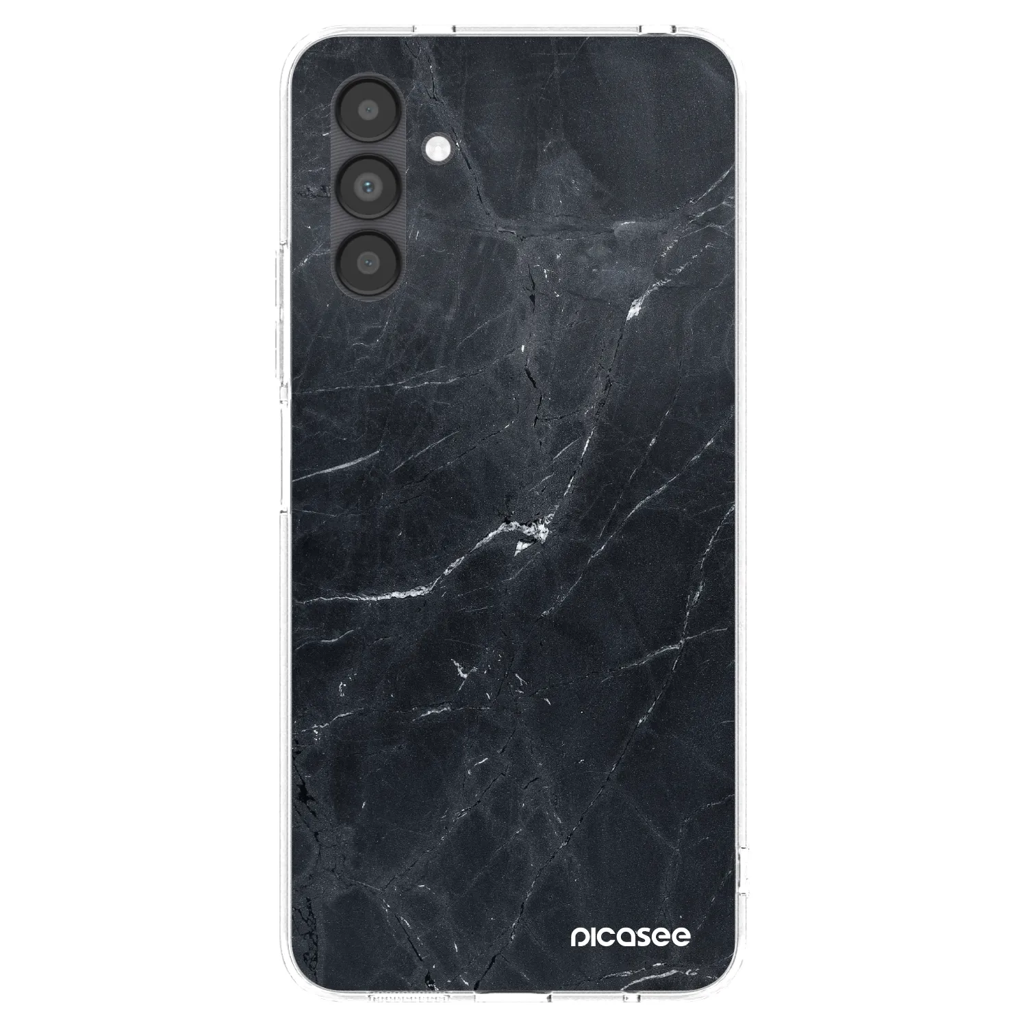 Picasee silikonska prozirna maskica za Samsung Galaxy A04s A047F - Black marble