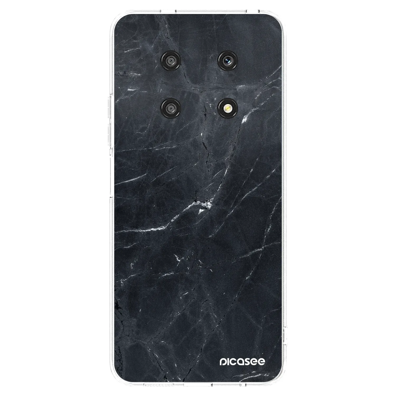 Picasee silikonska prozirna maskica za Honor Magic4 Lite 5G - Black marble