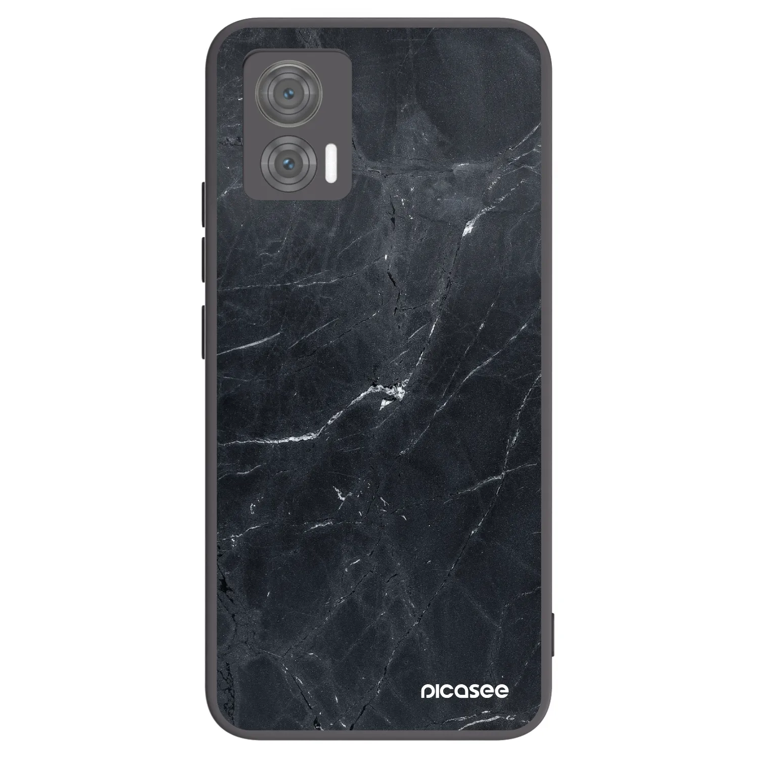 Picasee crna silikonska maskica za Motorola Edge 30 Neo - Black marble