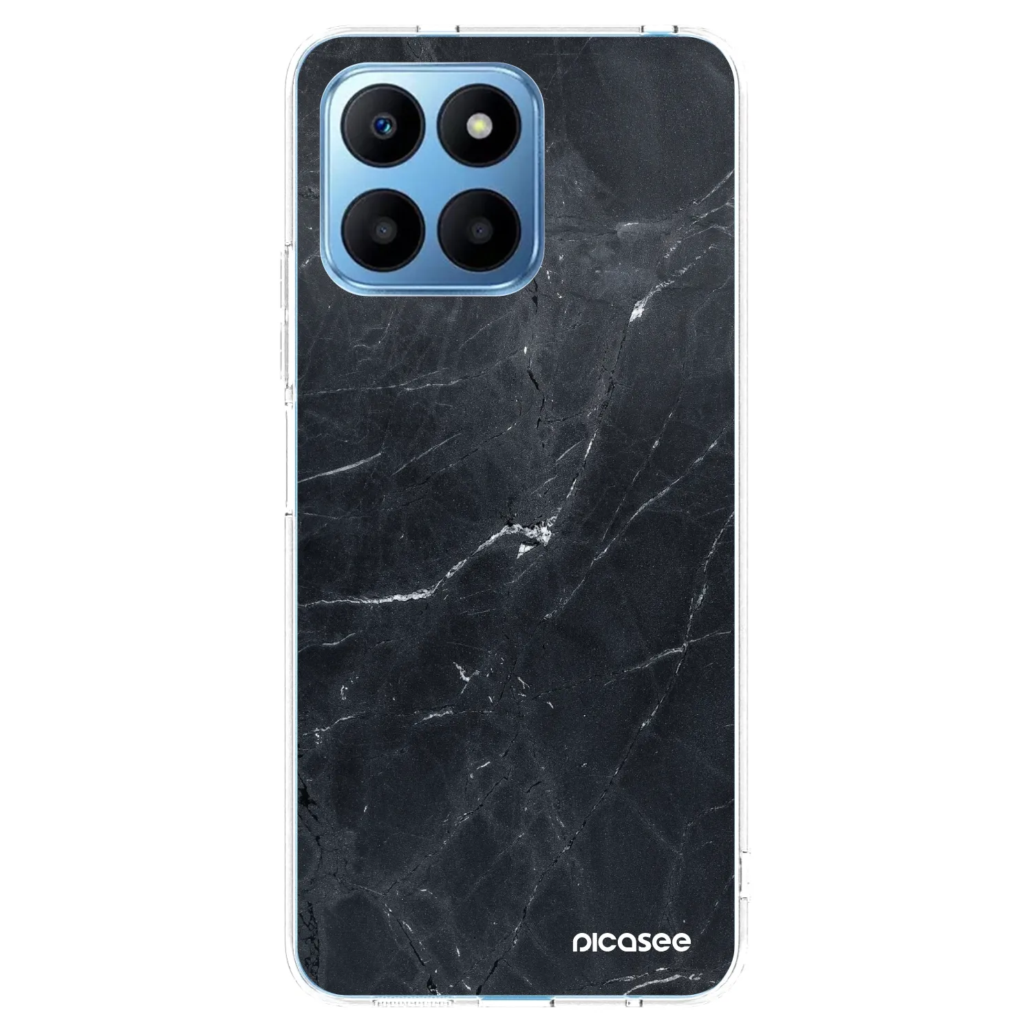 Picasee silikonska prozirna maskica za Honor 70 Lite - Black marble