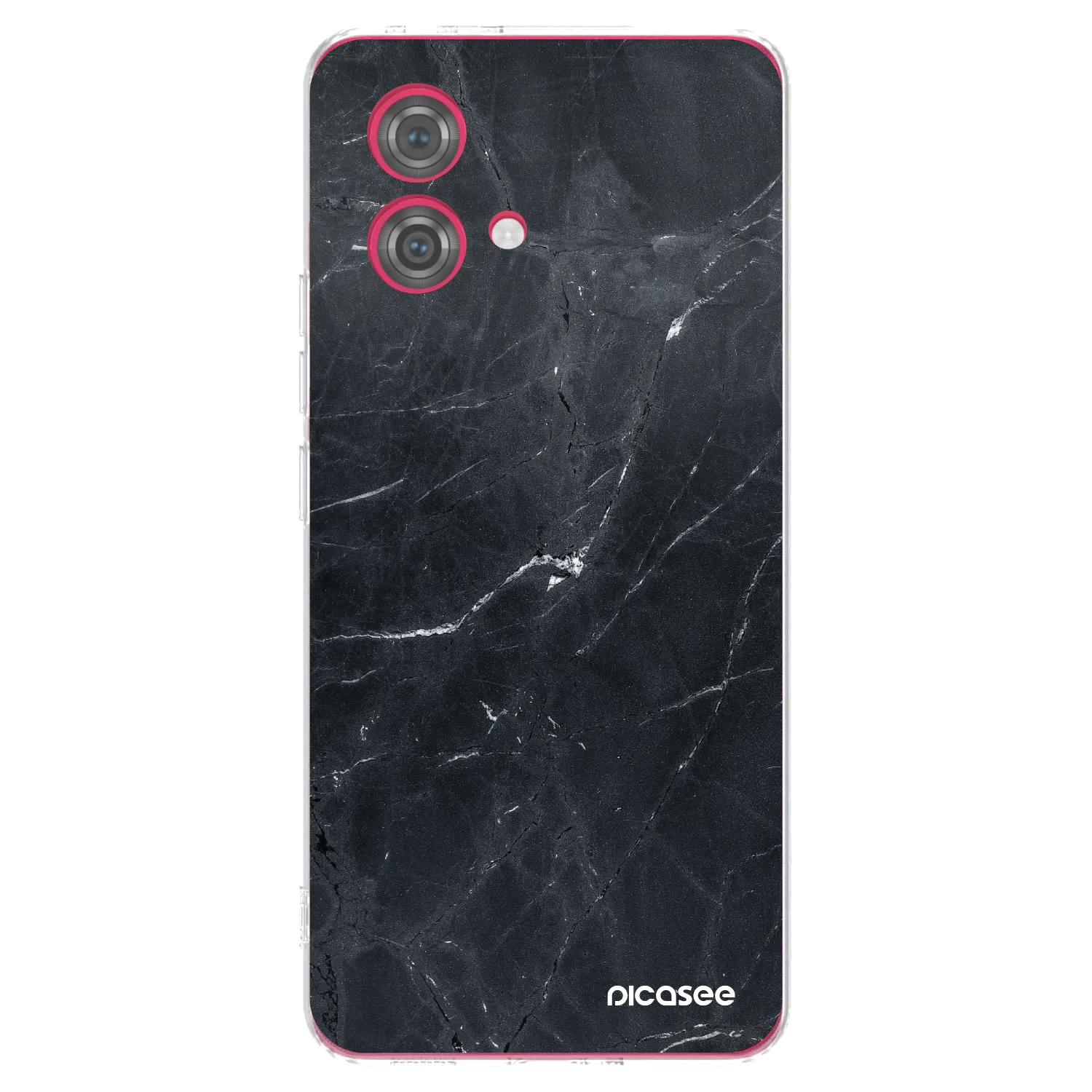 Picasee silikonska prozirna maskica za Motorola Moto G84 5G - Black marble
