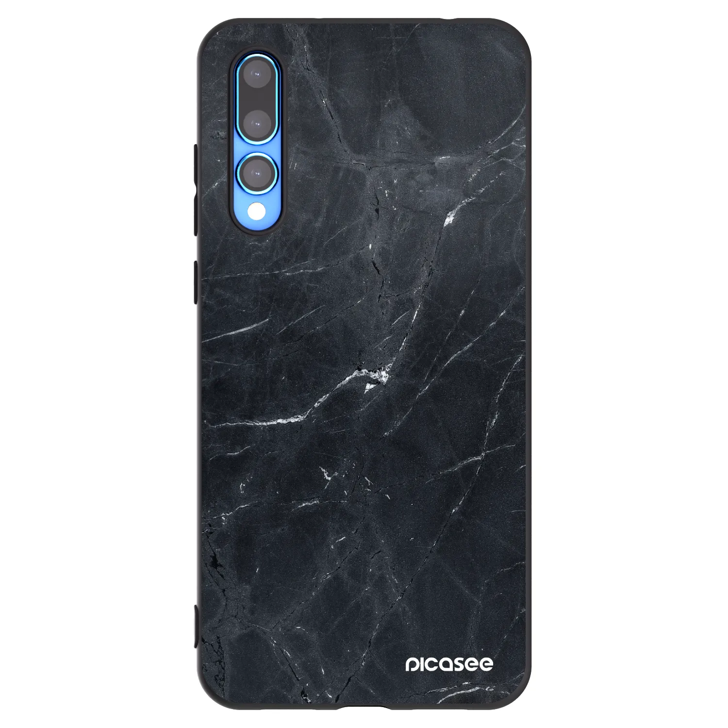 Picasee crna silikonska maskica za Huawei P20 Pro - Black marble