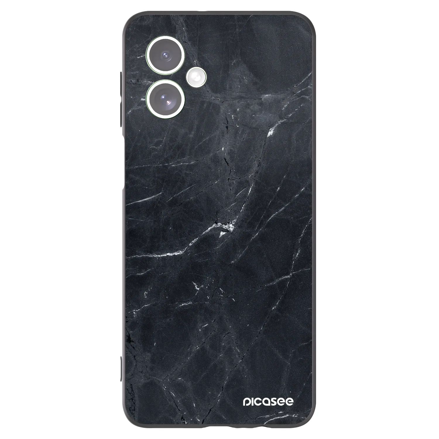 Picasee crna silikonska maskica za Motorola Moto G54 5G - Black marble