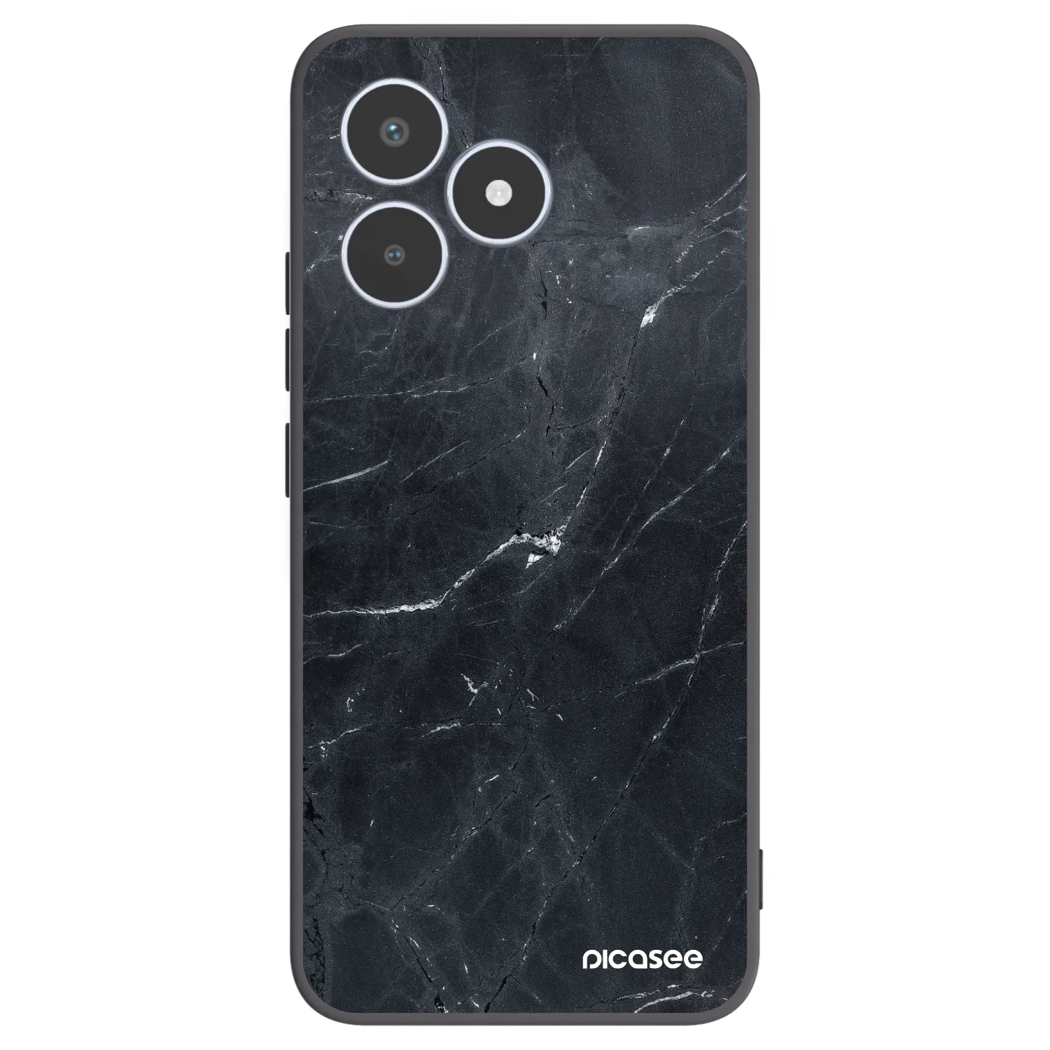 Picasee crna silikonska maskica za Realme C53 - Black marble