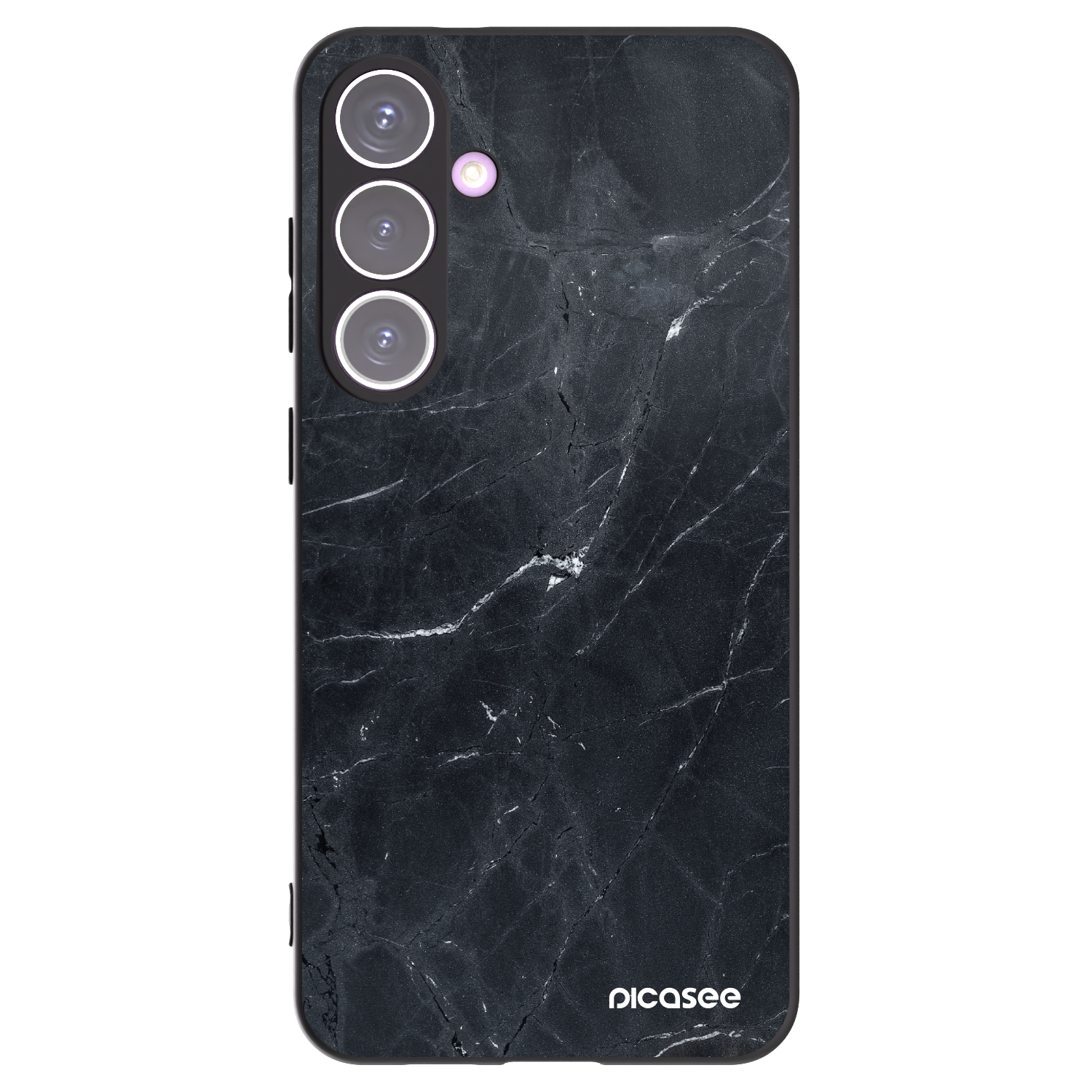 Picasee crna silikonska maskica za Samsung Galaxy S24+ S926B 5G - Black marble