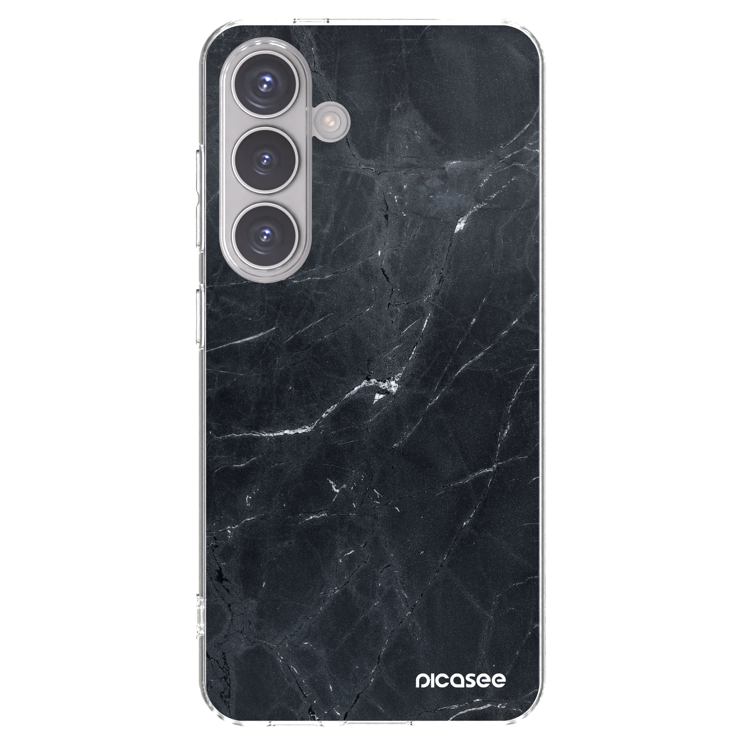 Picasee silikonska prozirna maskica za Samsung Galaxy S24 S921B 5G - Black marble