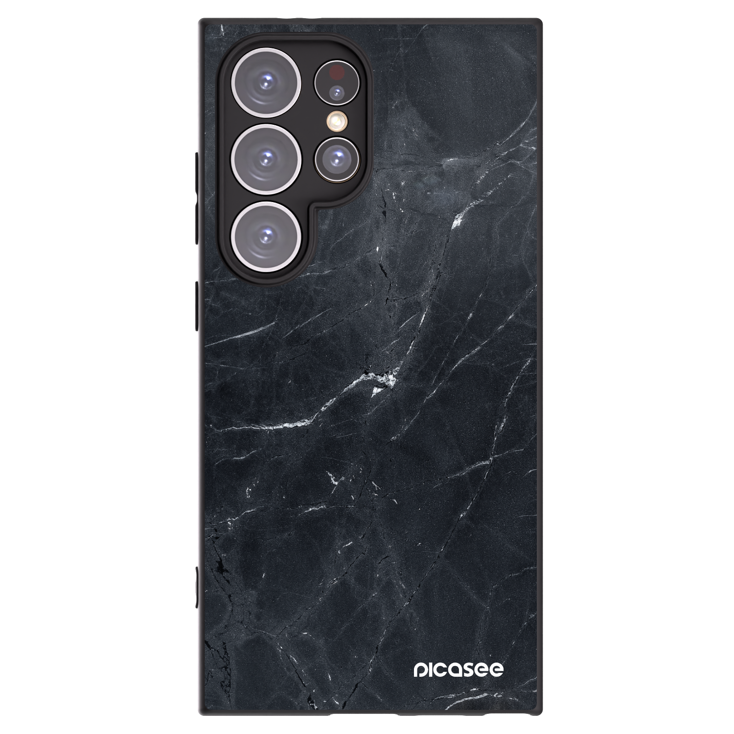 Picasee crna silikonska maskica za Samsung Galaxy S24 Ultra S928B 5G - Black marble