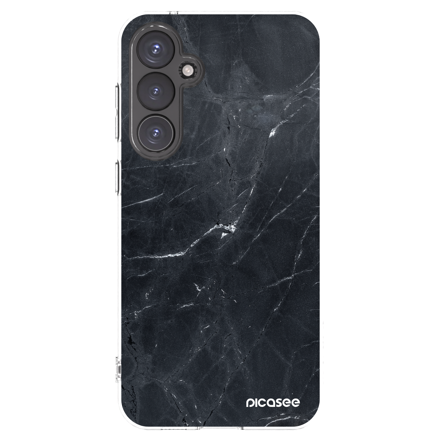 Picasee silikonska prozirna maskica za Samsung Galaxy S23 FE S711B - Black marble