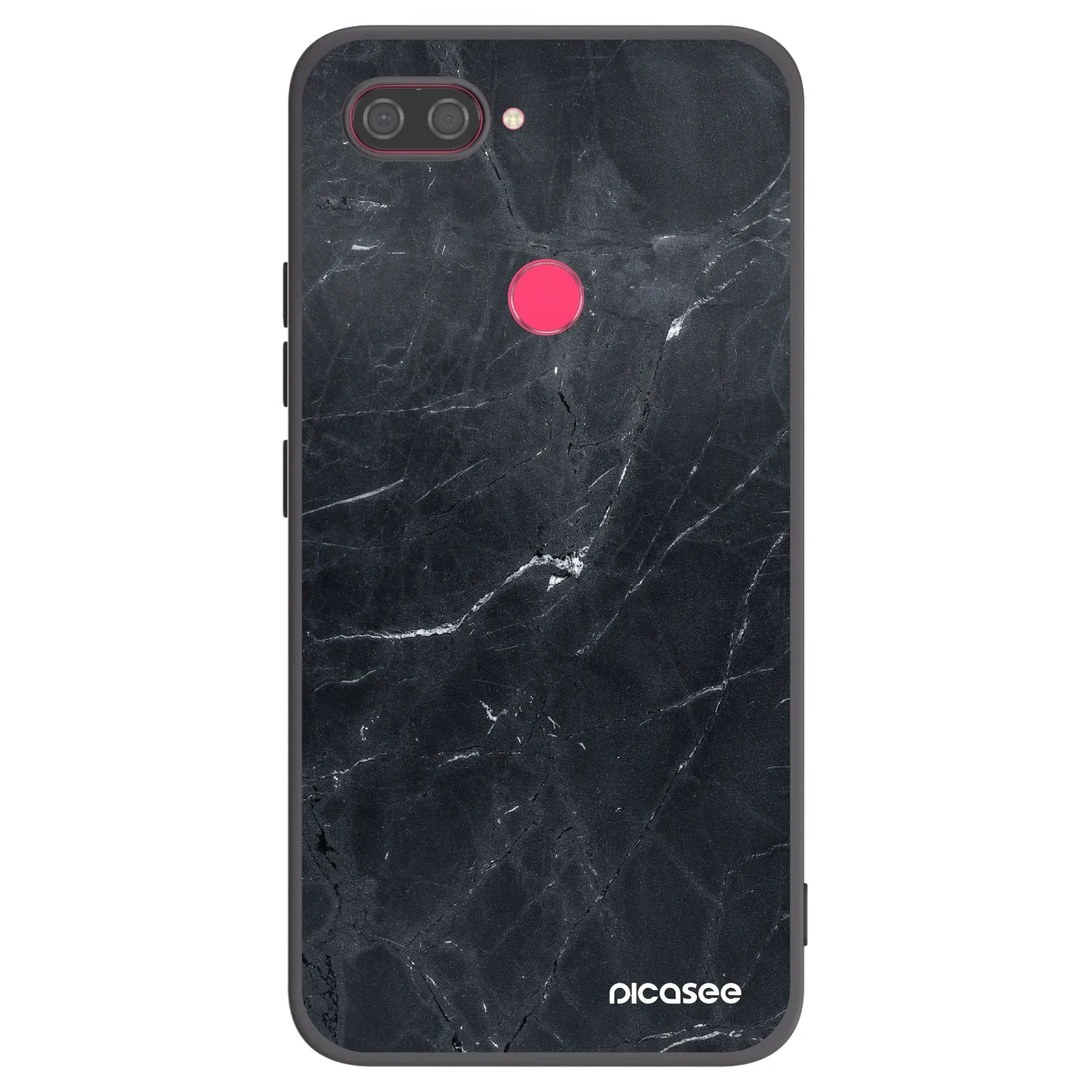 Picasee crna silikonska maskica za Xiaomi Mi 8 Lite - Black marble