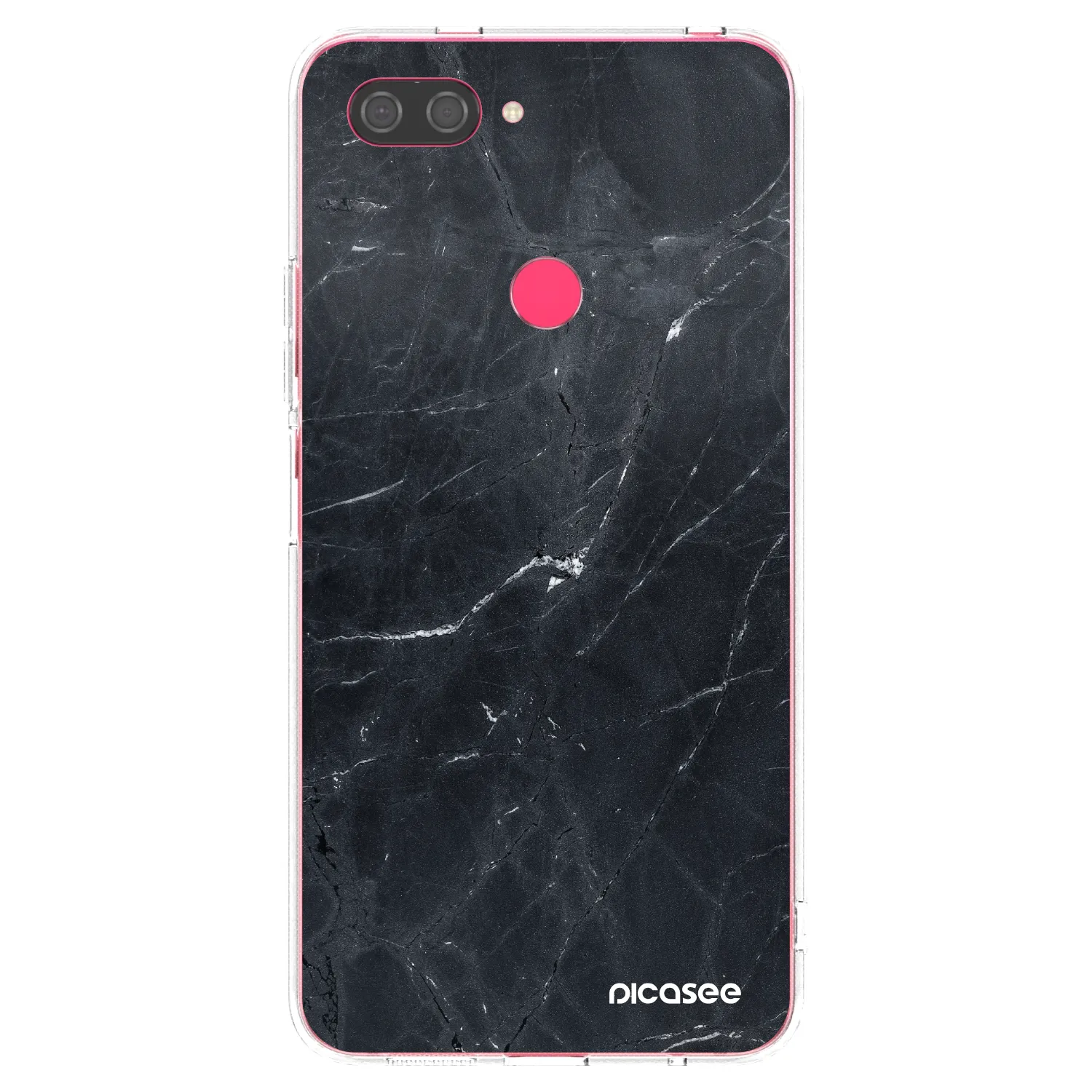 Picasee silikonska prozirna maskica za Xiaomi Mi 8 Lite - Black marble