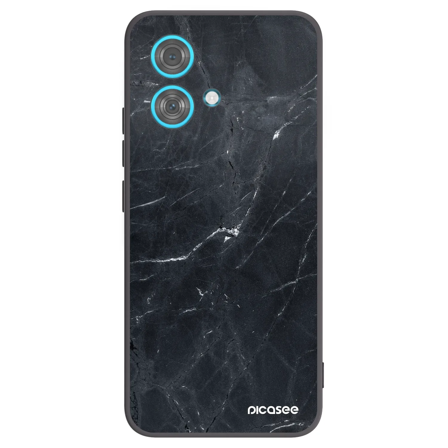Picasee crna silikonska maskica za Motorola Edge 40 Neo - Black marble