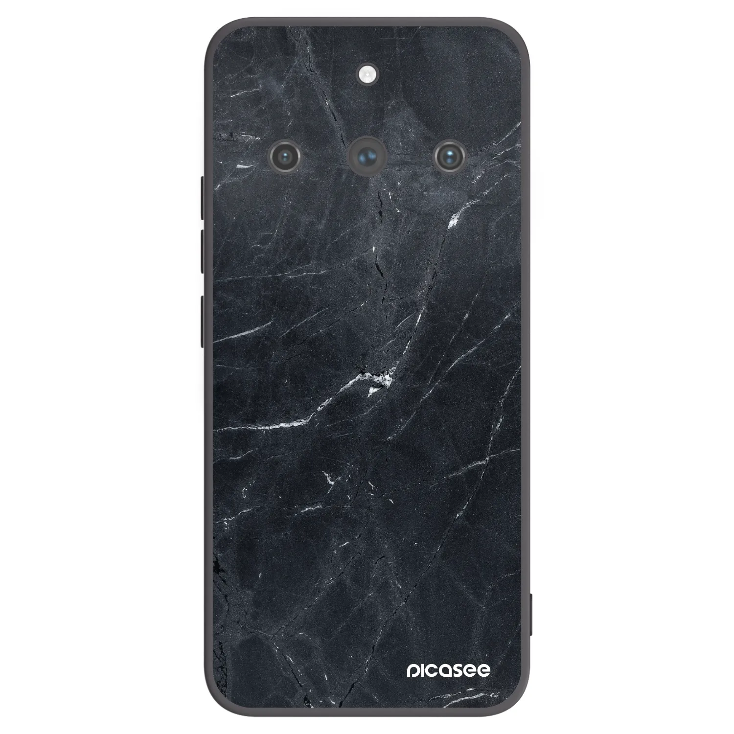 Picasee crna silikonska maskica za Realme 11 Pro+ - Black marble