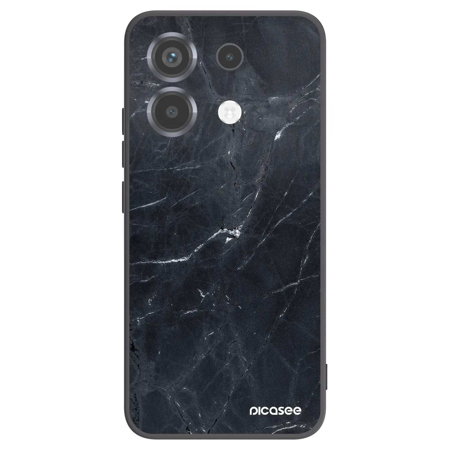 Picasee crna silikonska maskica za Xiaomi Poco X6 - Black marble
