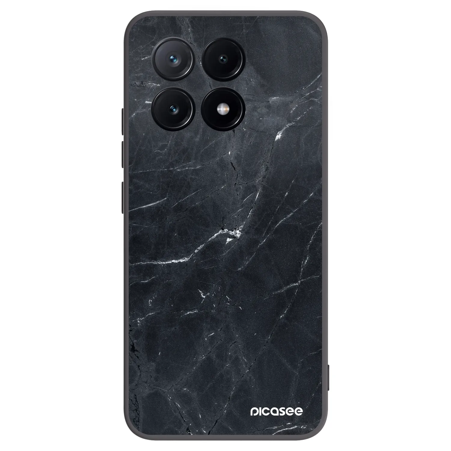 Picasee crna silikonska maskica za Xiaomi Poco X6 Pro - Black marble