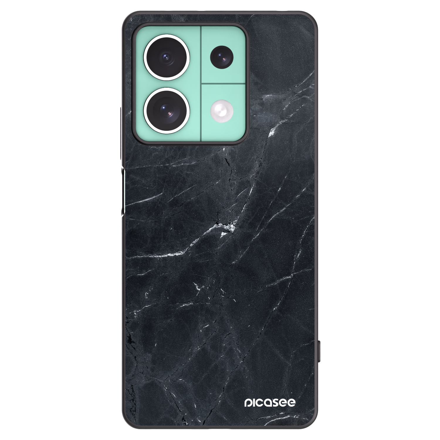 Picasee crna silikonska maskica za Xiaomi Redmi Note 13 5G - Black marble